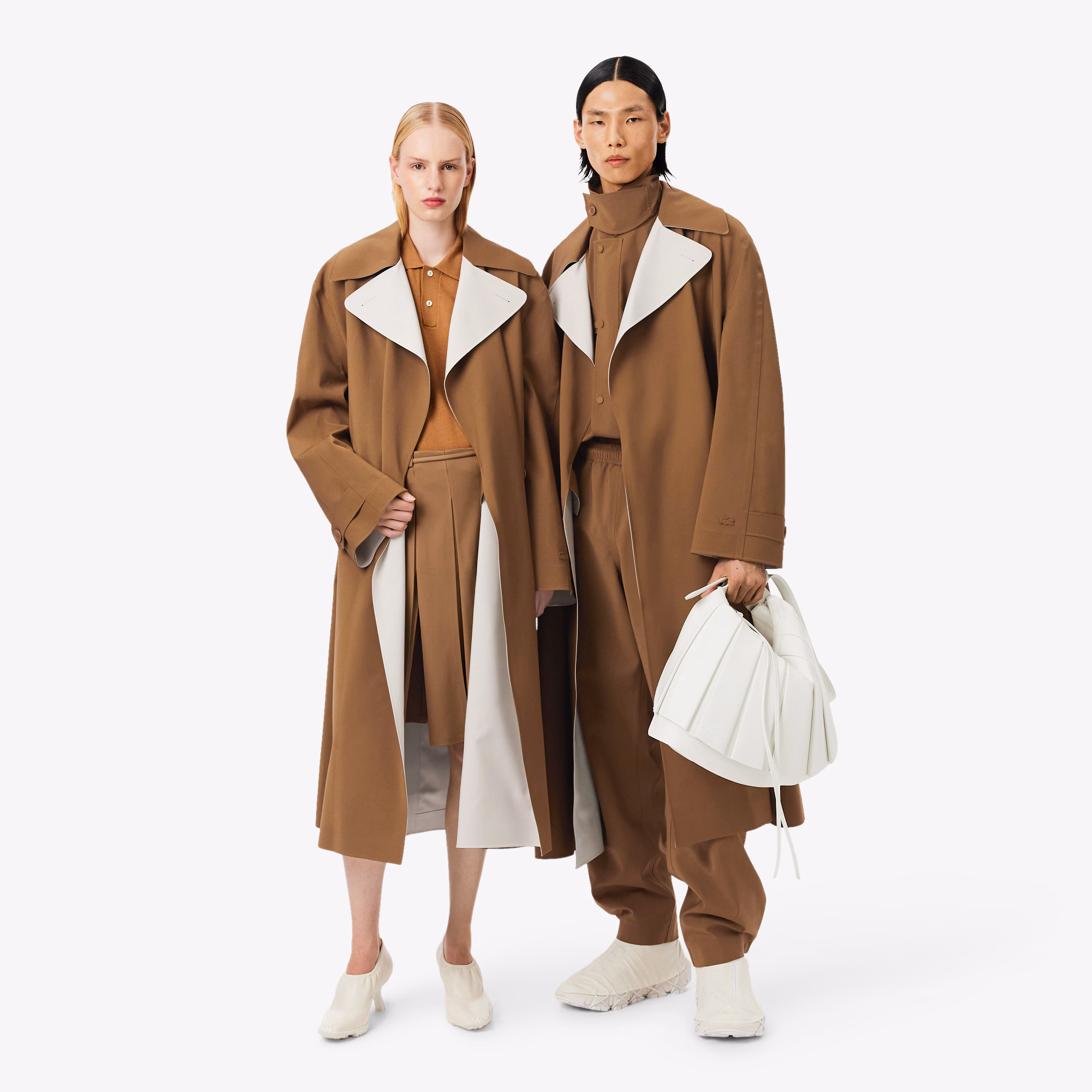 Runway Wool Blend Trench Coat