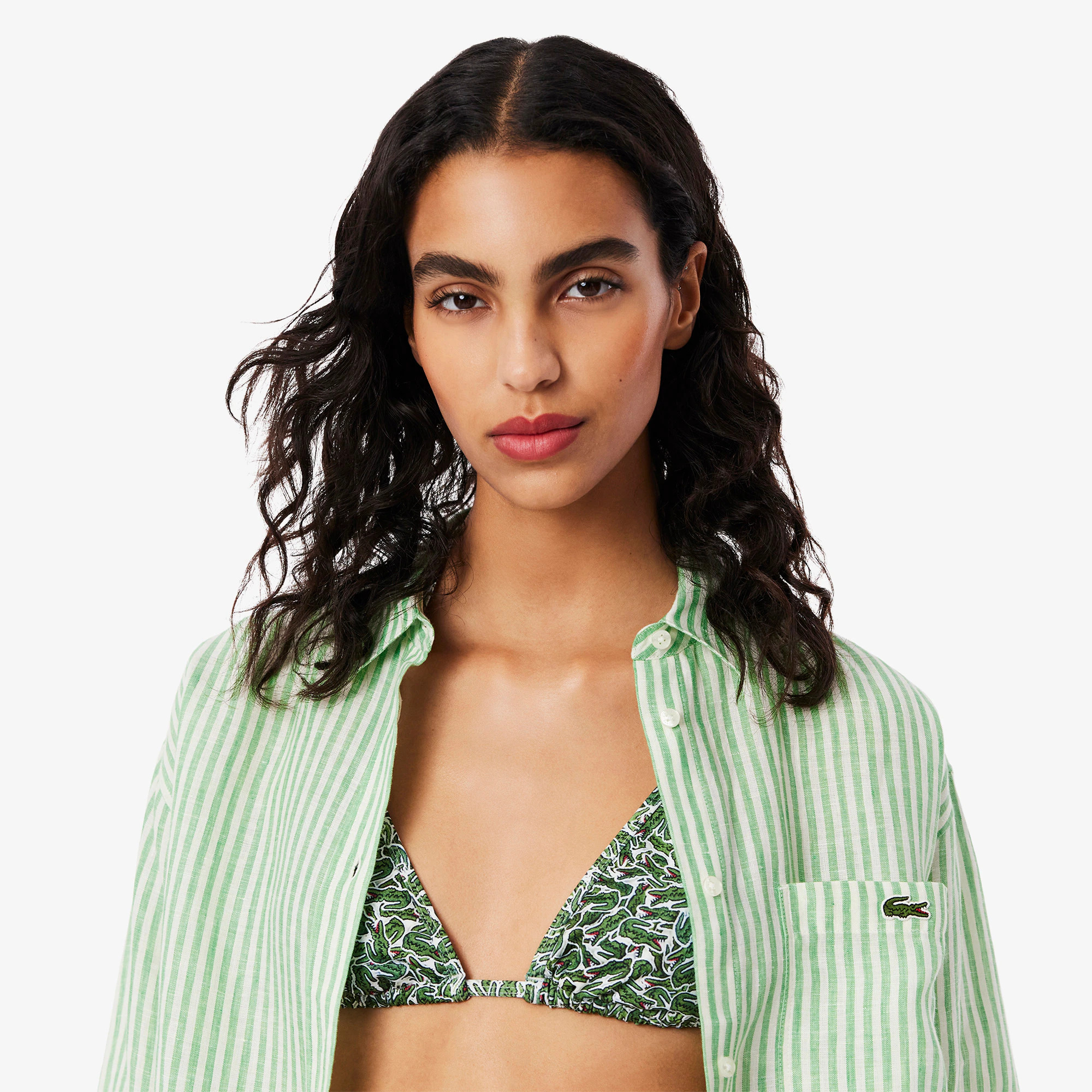 Women's Oversized Striped Linen Shirt