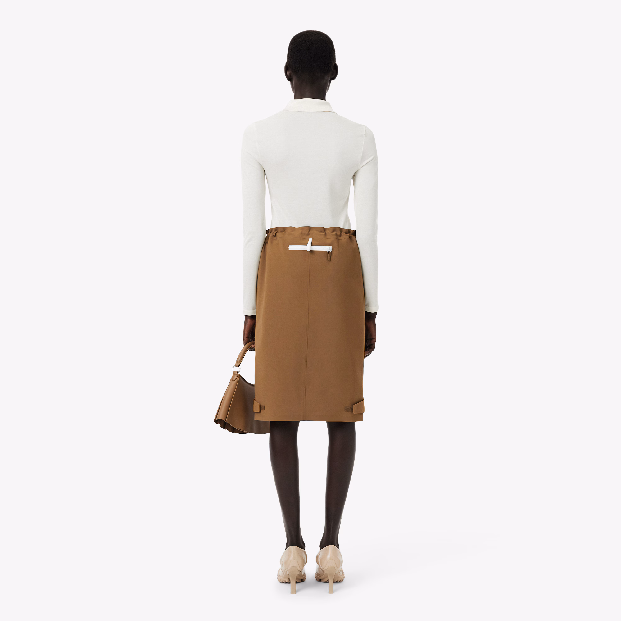 Runway Wool Blend Cargo Skirt