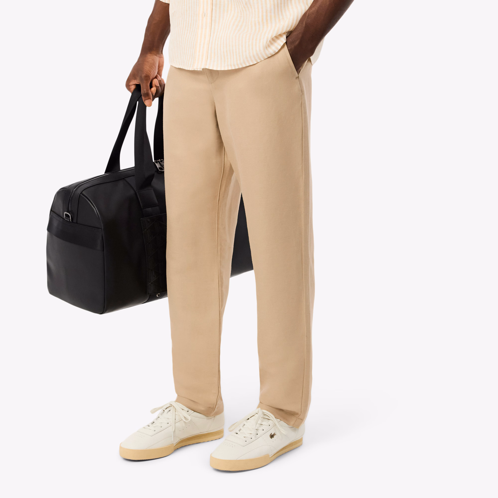 Men's Regular Fit Linen Twill Pants