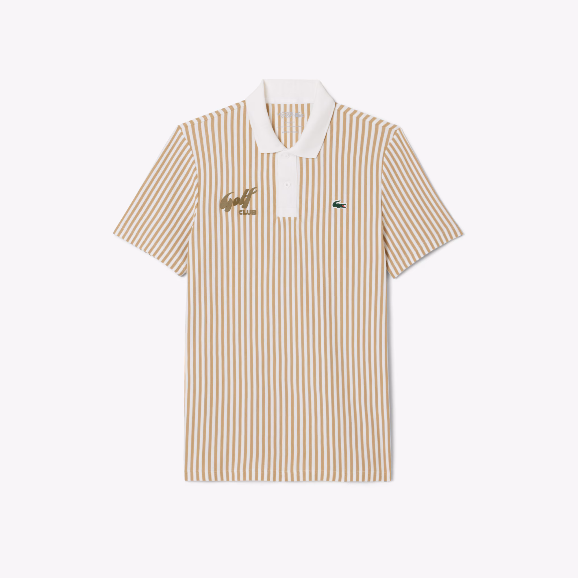 Men's Thermo-Regulating Striped Golf Polo