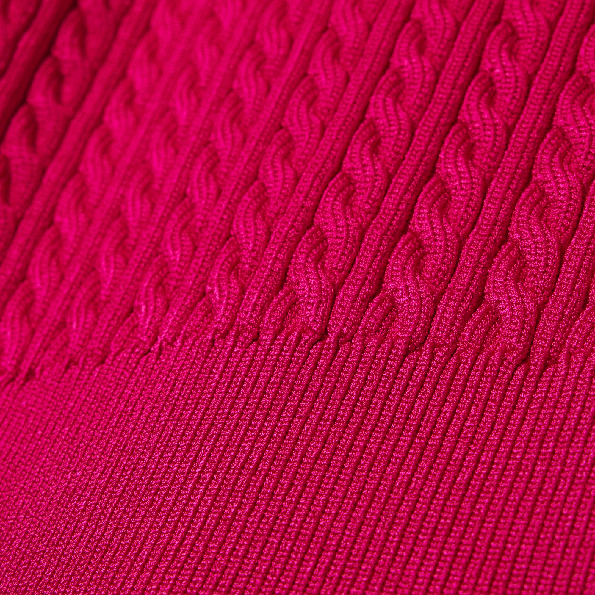 Runway Cable Knit Polo Collar Sweater