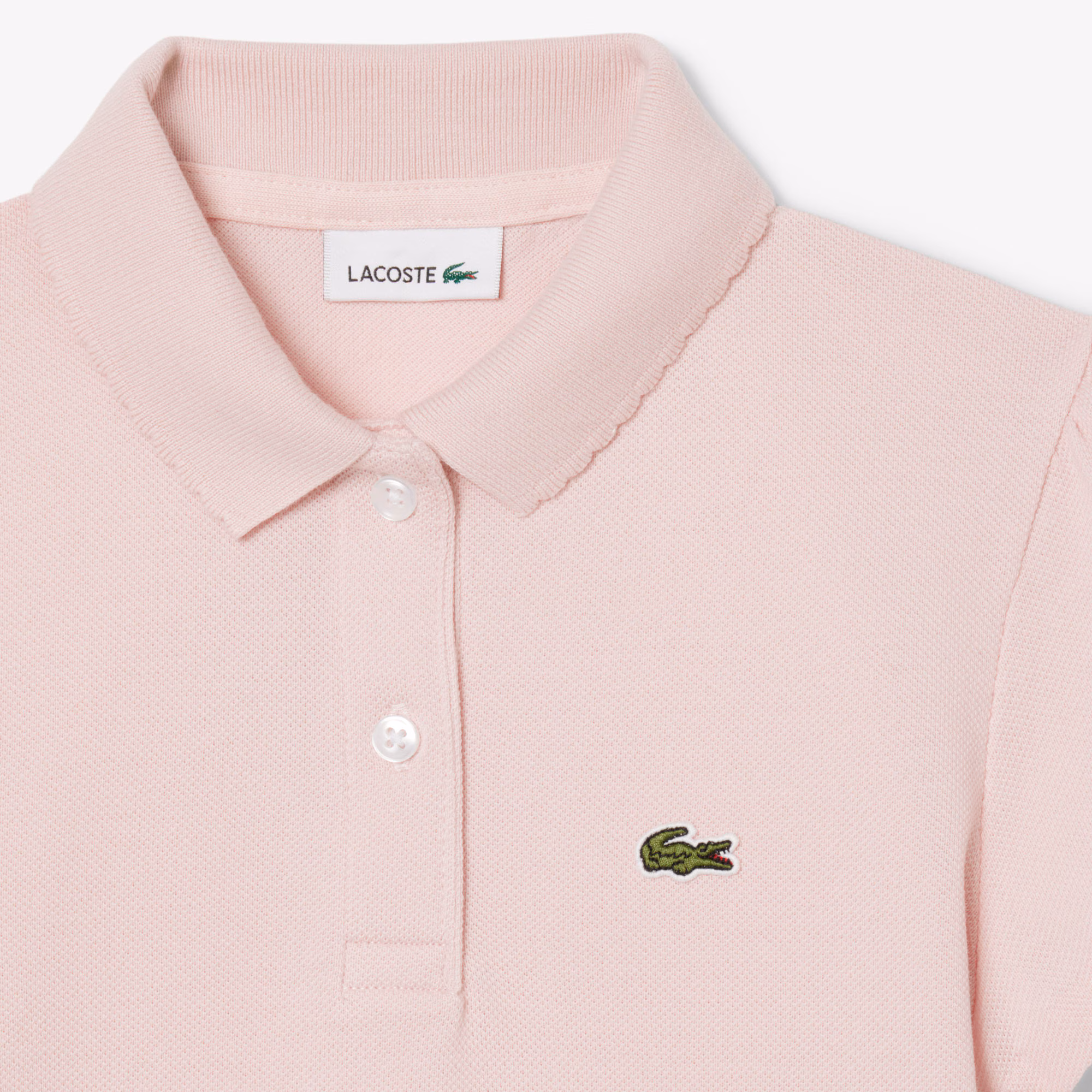 Girls' Scalloped Collar Piqué Polo