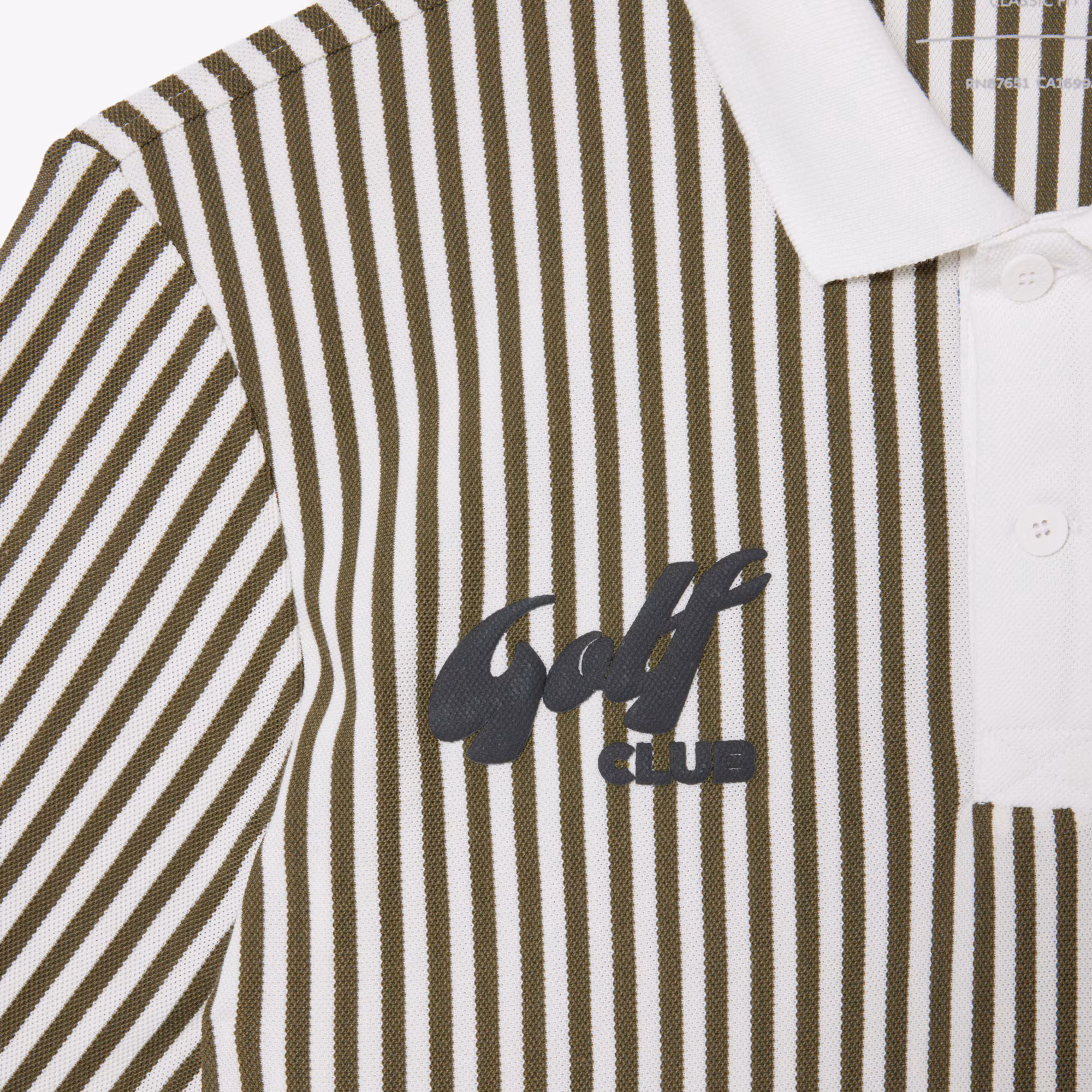 Men's Thermo-Regulating Striped Golf Polo