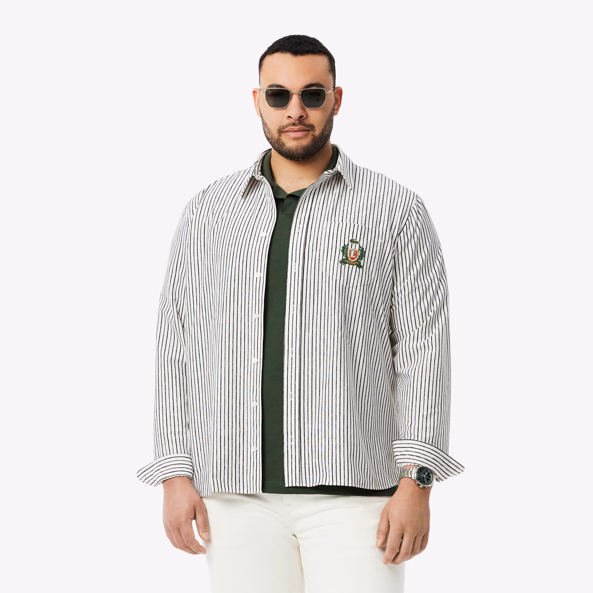 Men's Regular Fit Striped Cotton Shirt