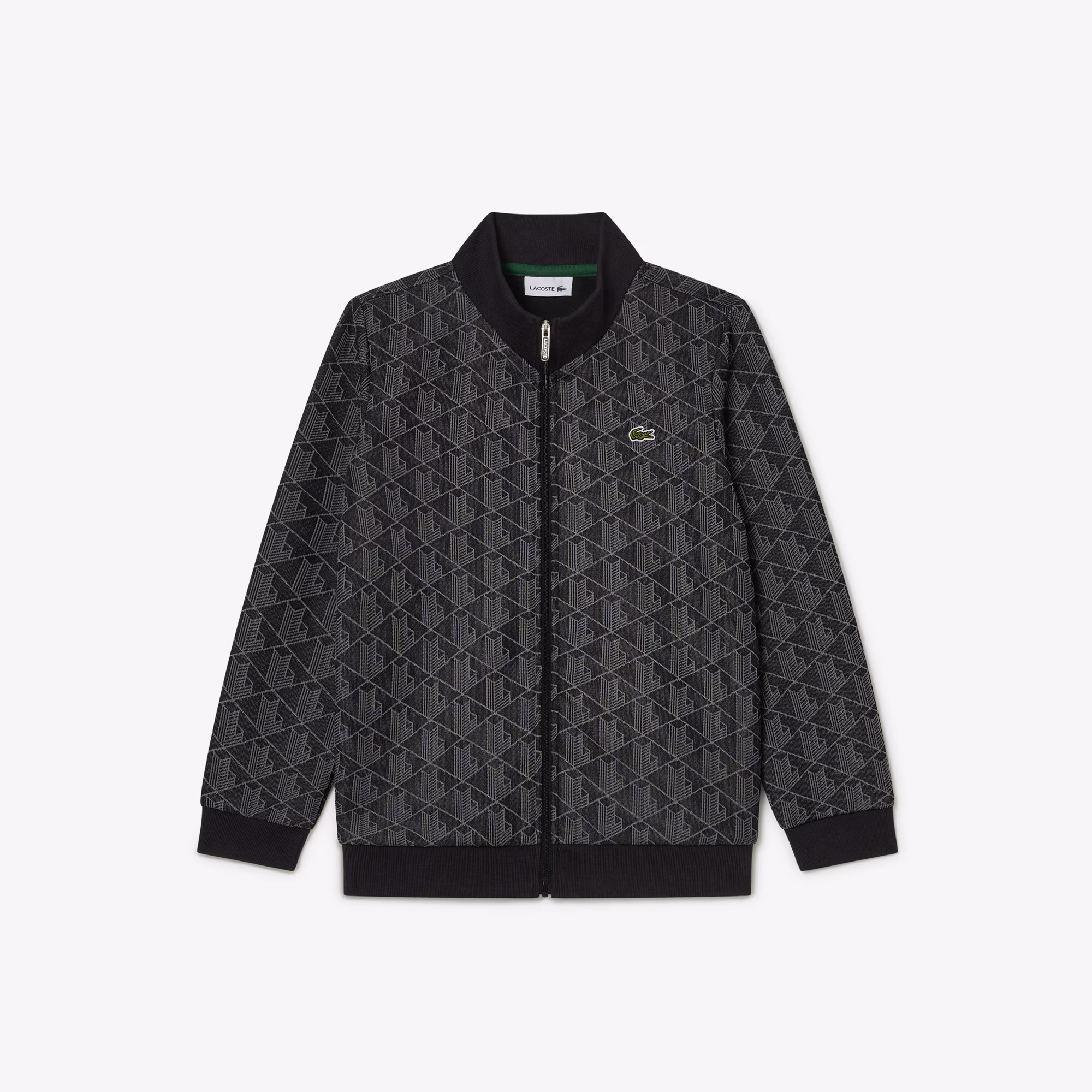 Kids' High-Neck Zip-Up Paris Monogram Sweatshirt