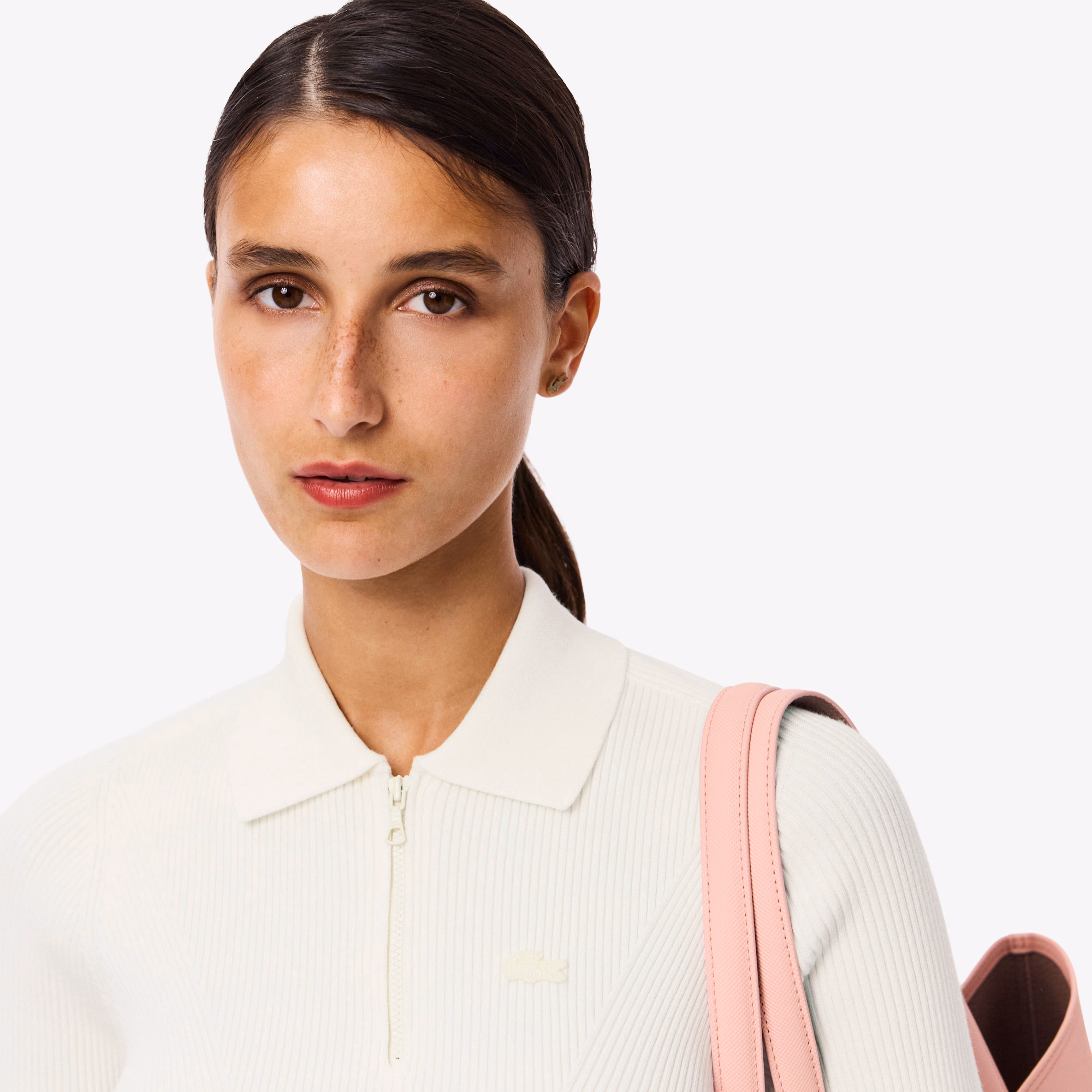 Women's 3D Ribbed Knit Polo