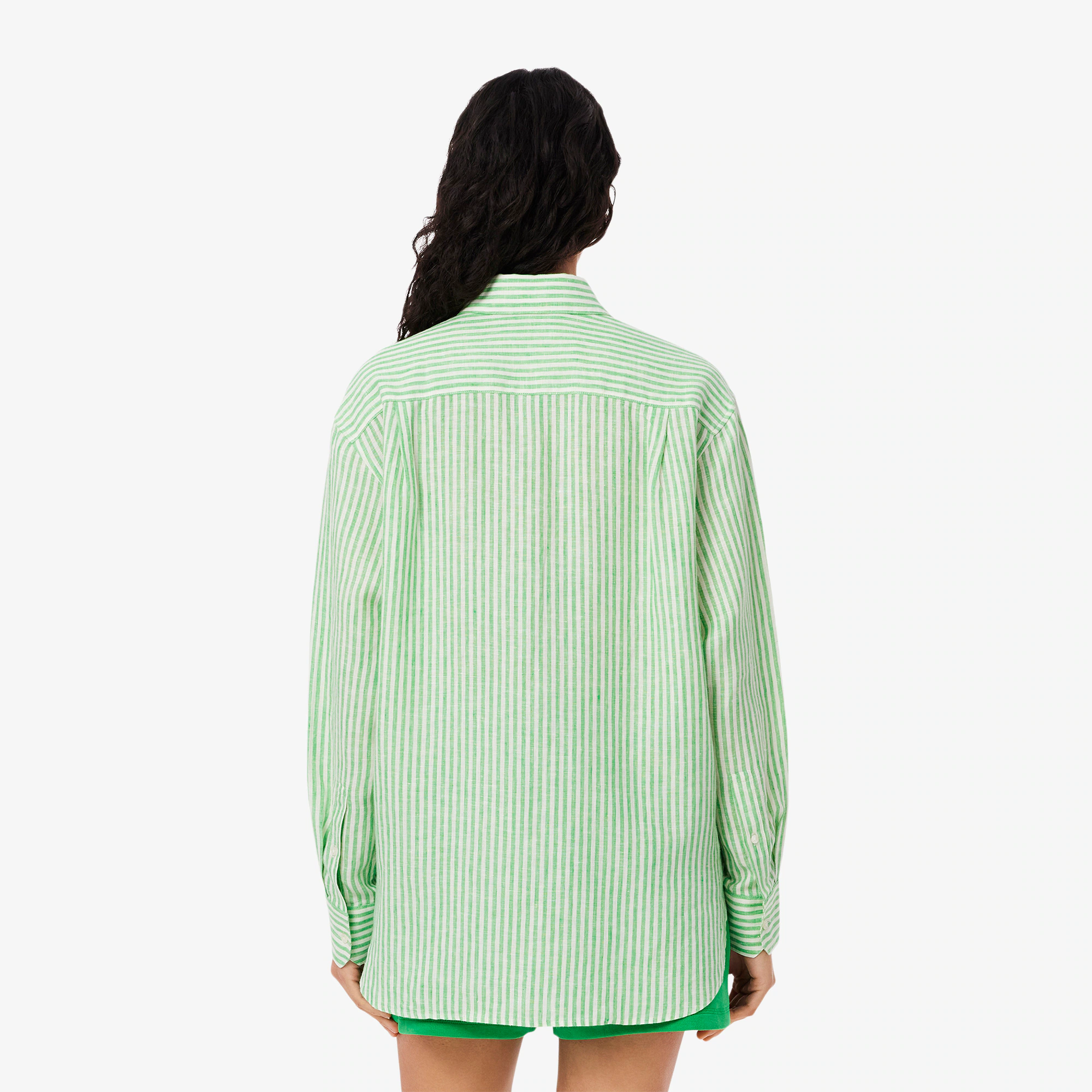 Women's Oversized Striped Linen Shirt