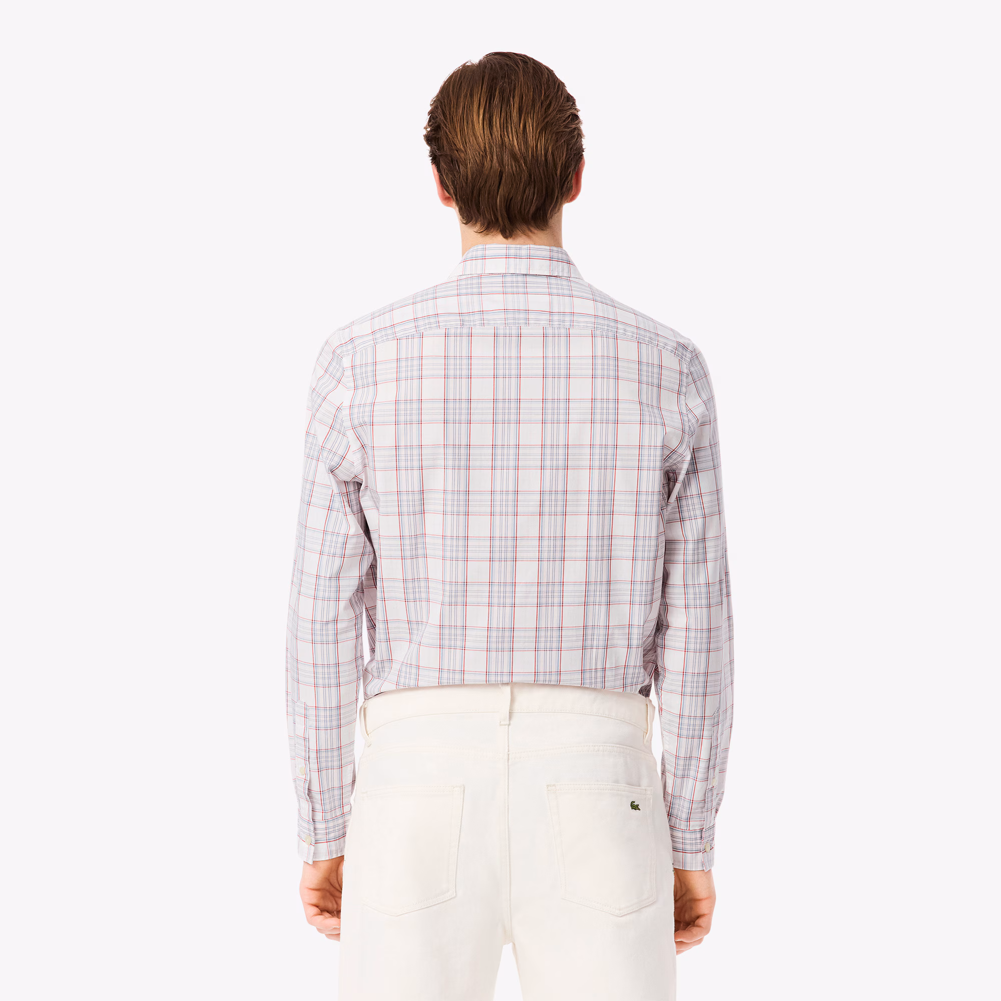 Men's Slim Fit Stretch Plaid Shirt