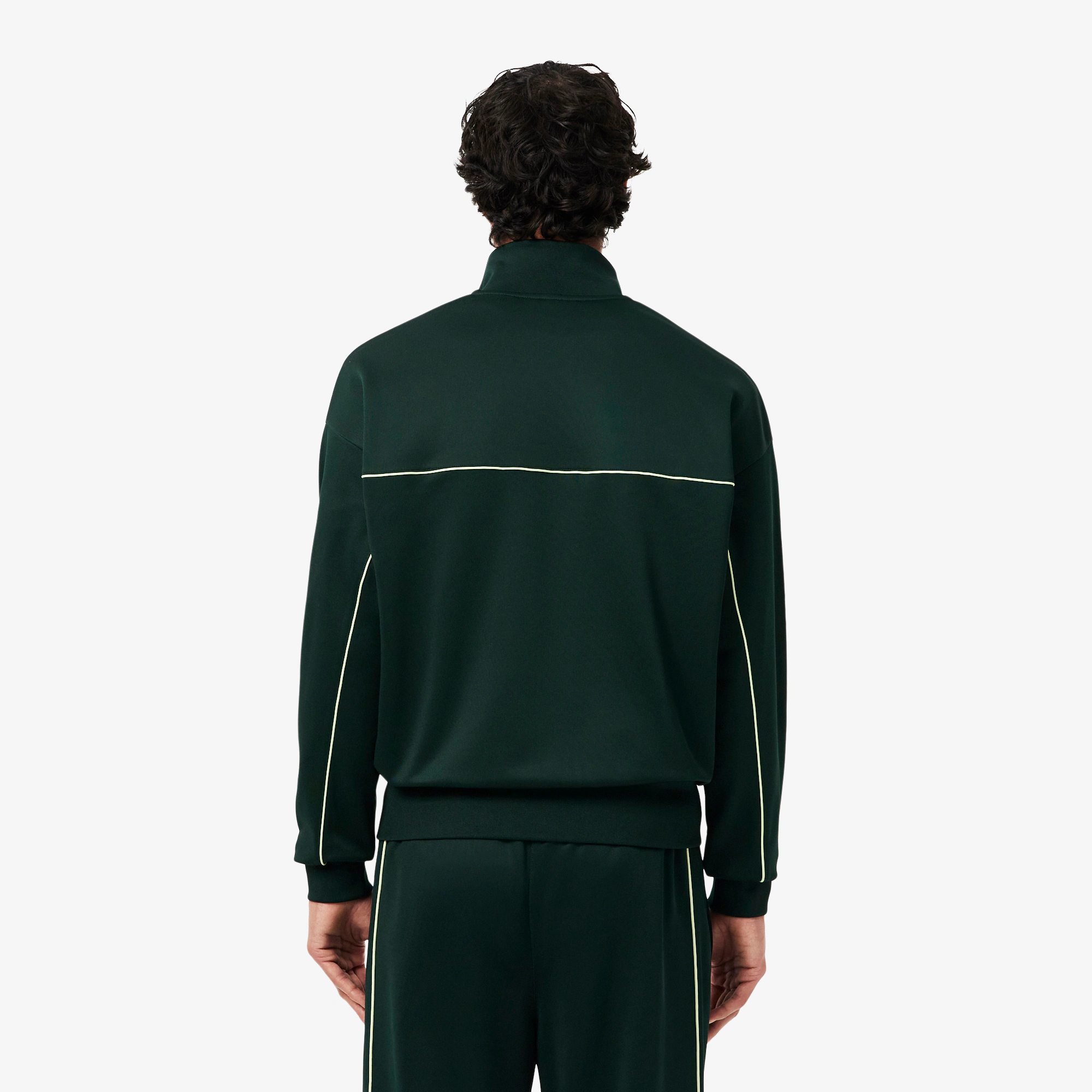 Men's Satin Effect Zip-Up Fleece Sweatshirt