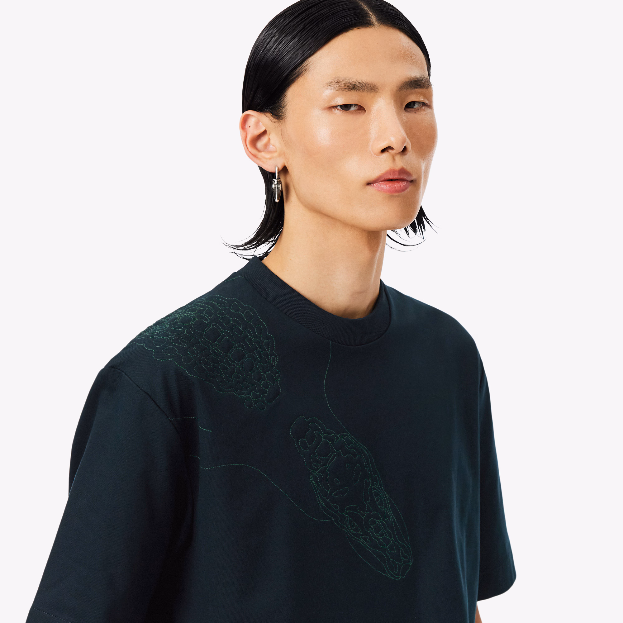 Runway Embroidered Crocodile T-shirt