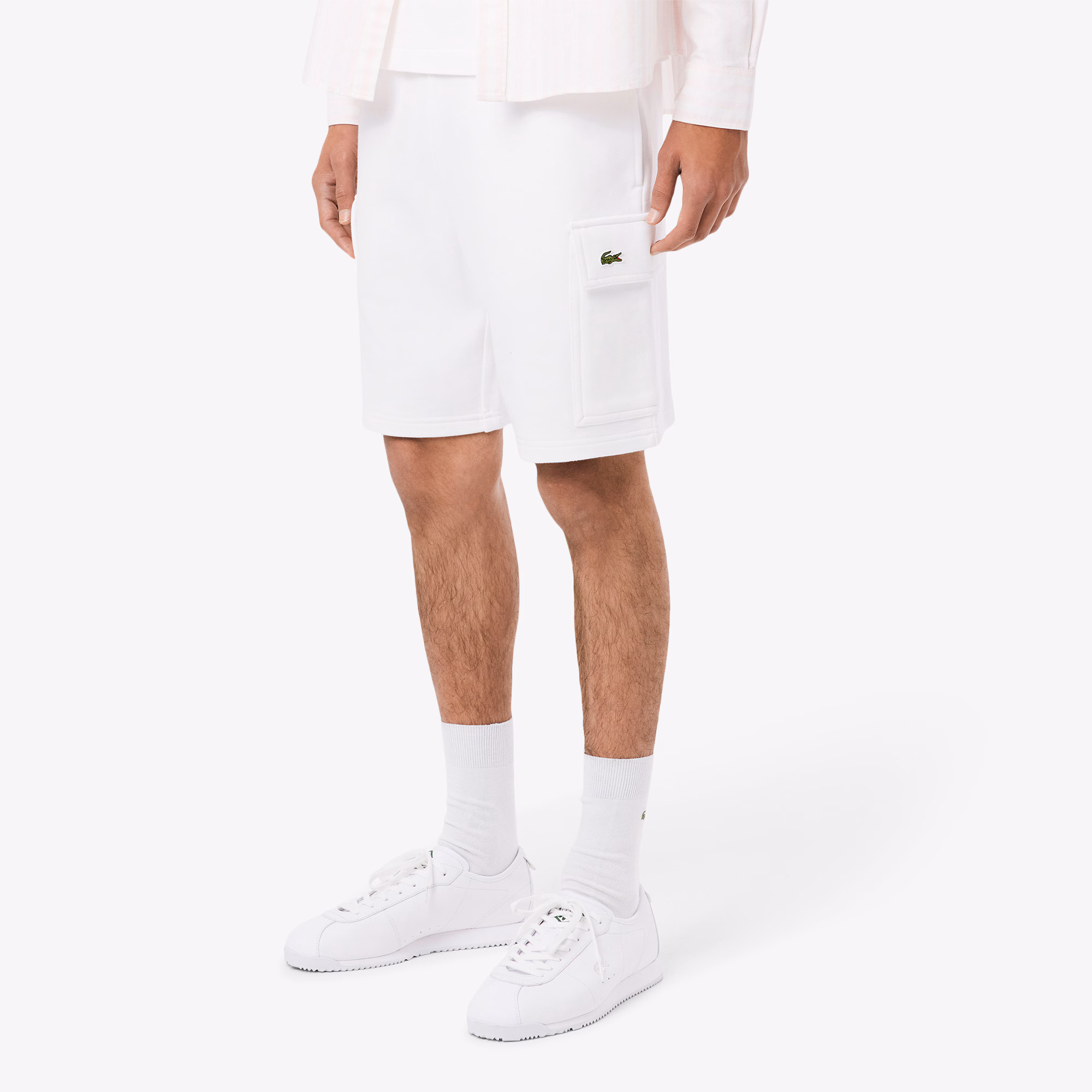 Men's Cotton Fleece Cargo Shorts