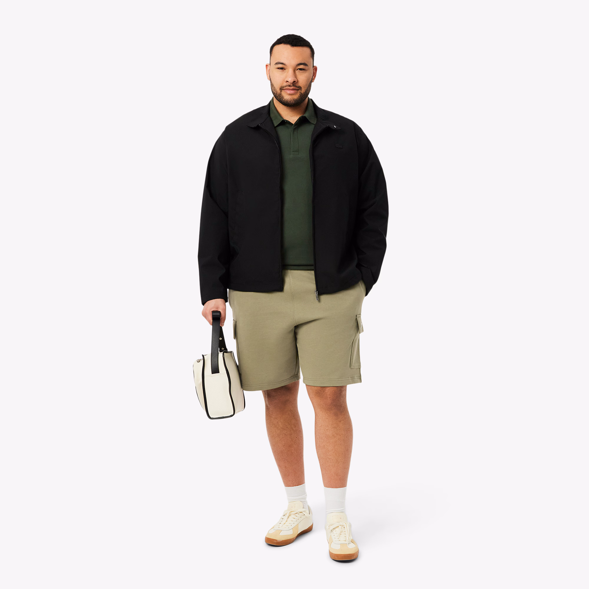 Men's Cotton Fleece Cargo Shorts