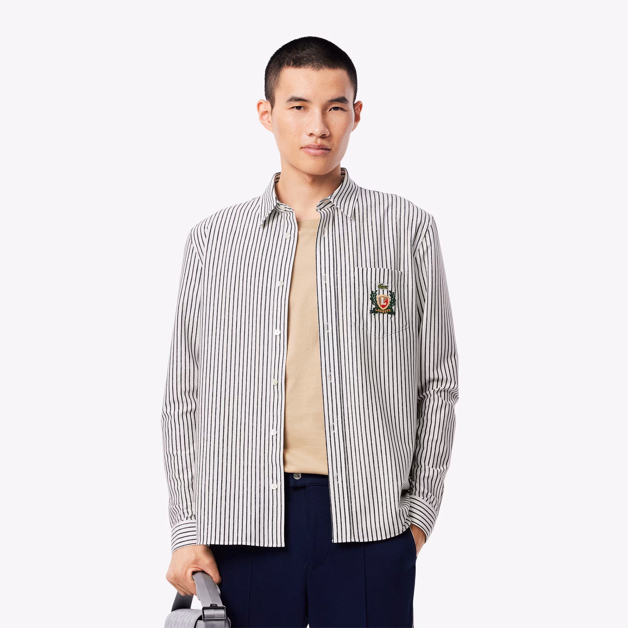 Men's Regular Fit Striped Cotton Shirt
