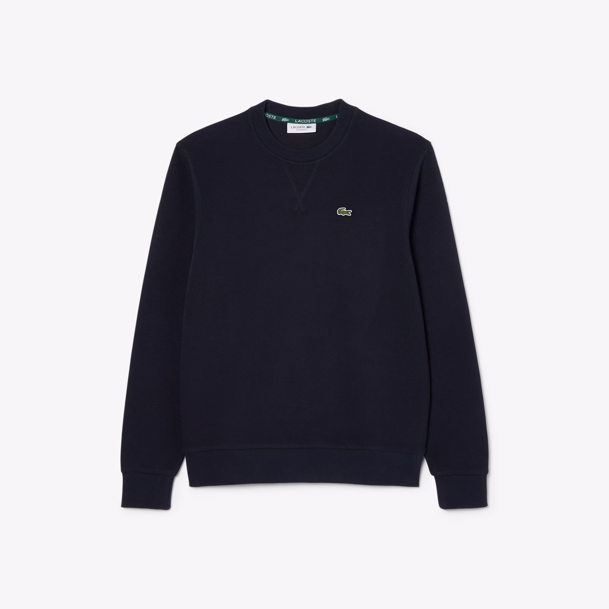 Women's Relaxed Fit Piqué Crew Neck Sweatshirt