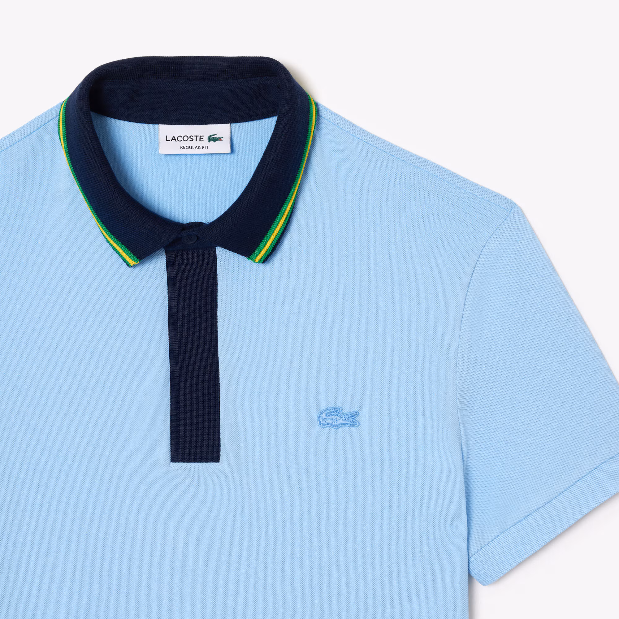 Men's Regular Fit Contrast Neck Smart Paris Polo