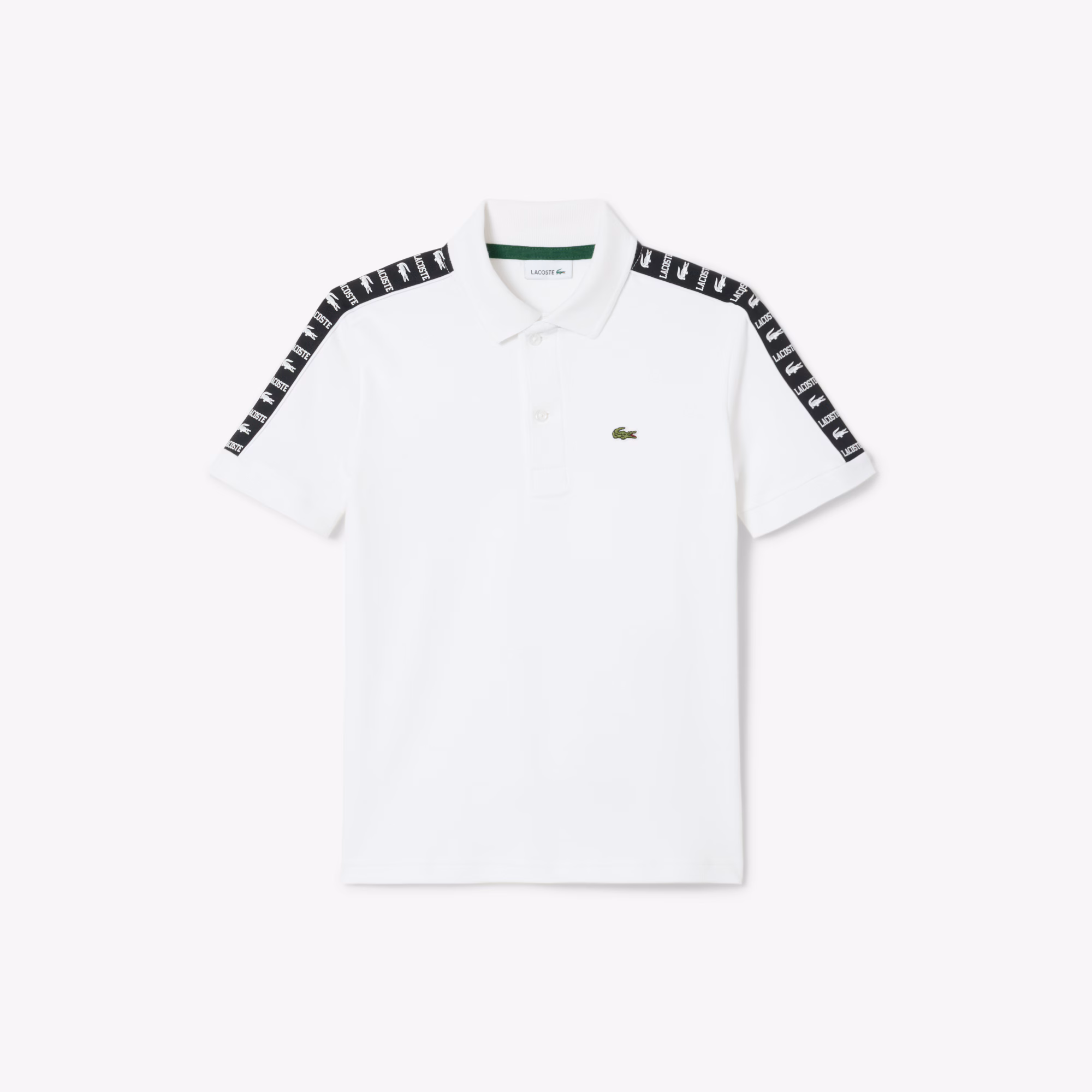 Branded Stripe Cotton Pima Polo Shirt