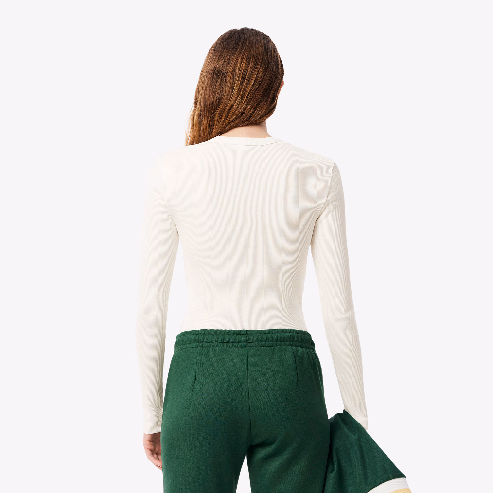 Women's Slim Fit Ribbed Cotton T-Shirt