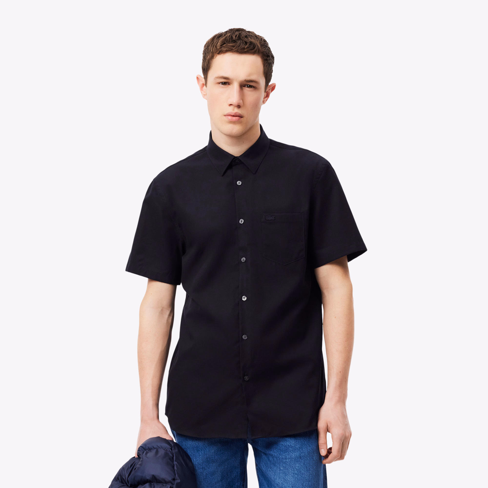 Men's Regular Fit Short Sleeve Cotton Shirt
