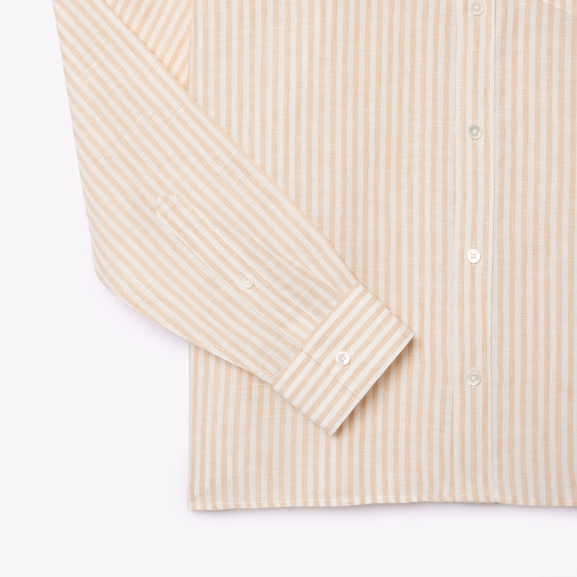 Men's Regular Fit Striped Linen Shirt
