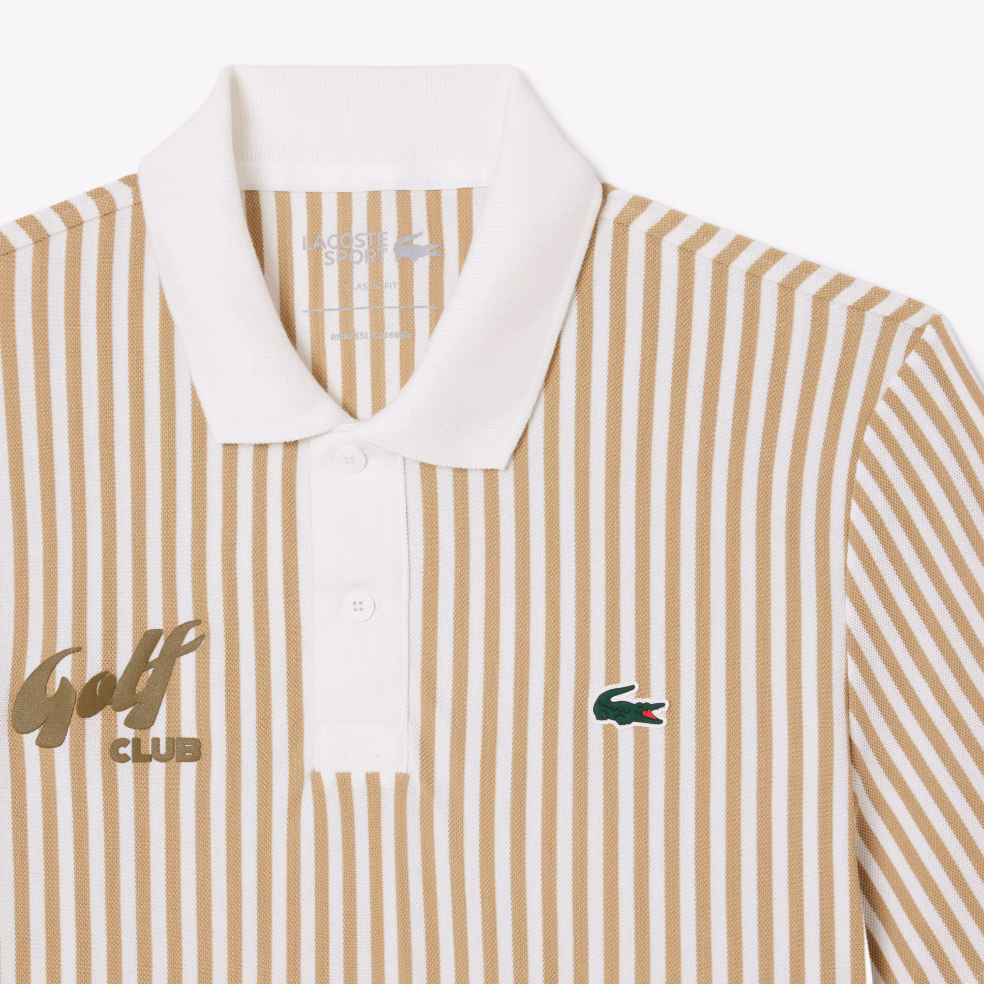 Men's Thermo-Regulating Striped Golf Polo