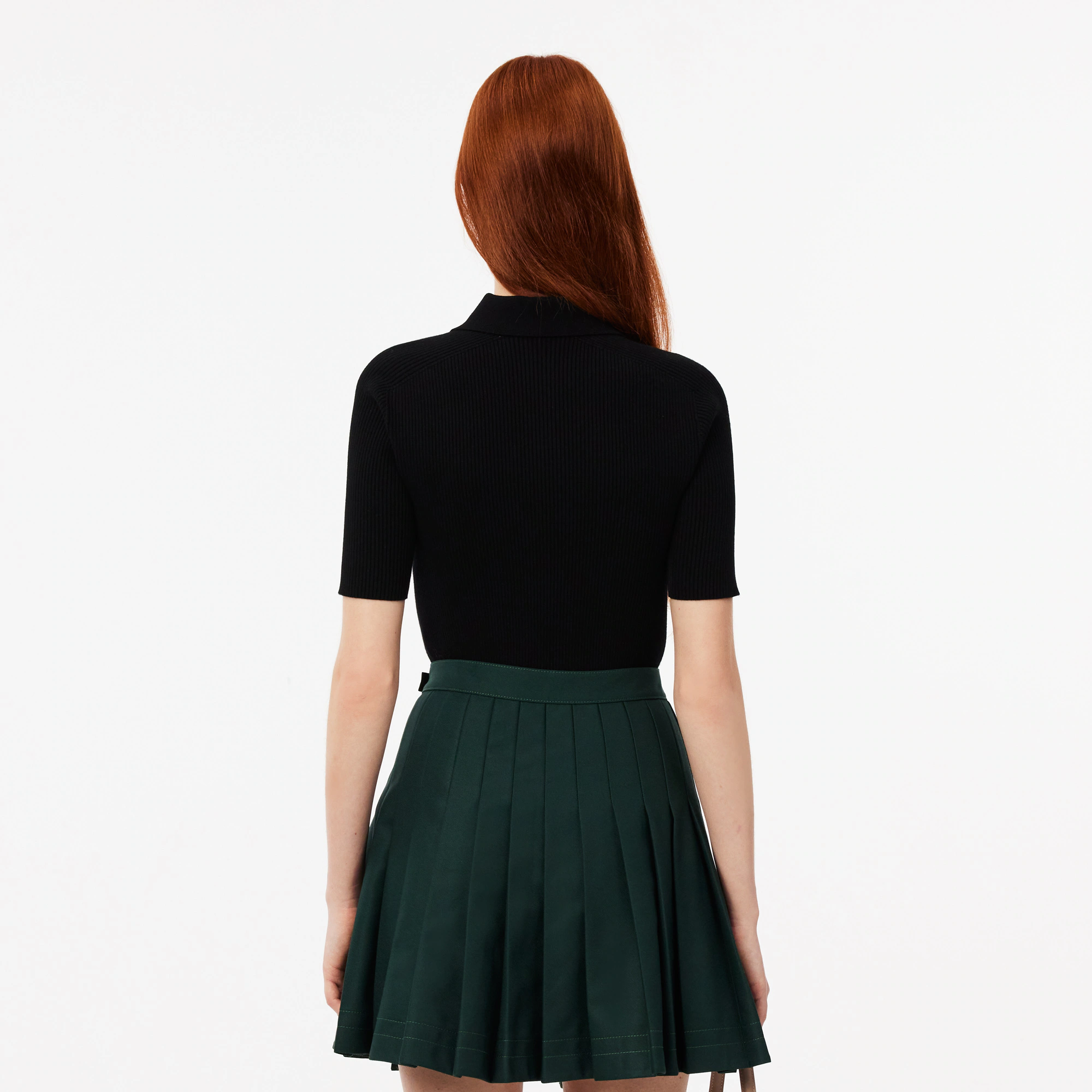 Women's 3D Ribbed Knit Polo