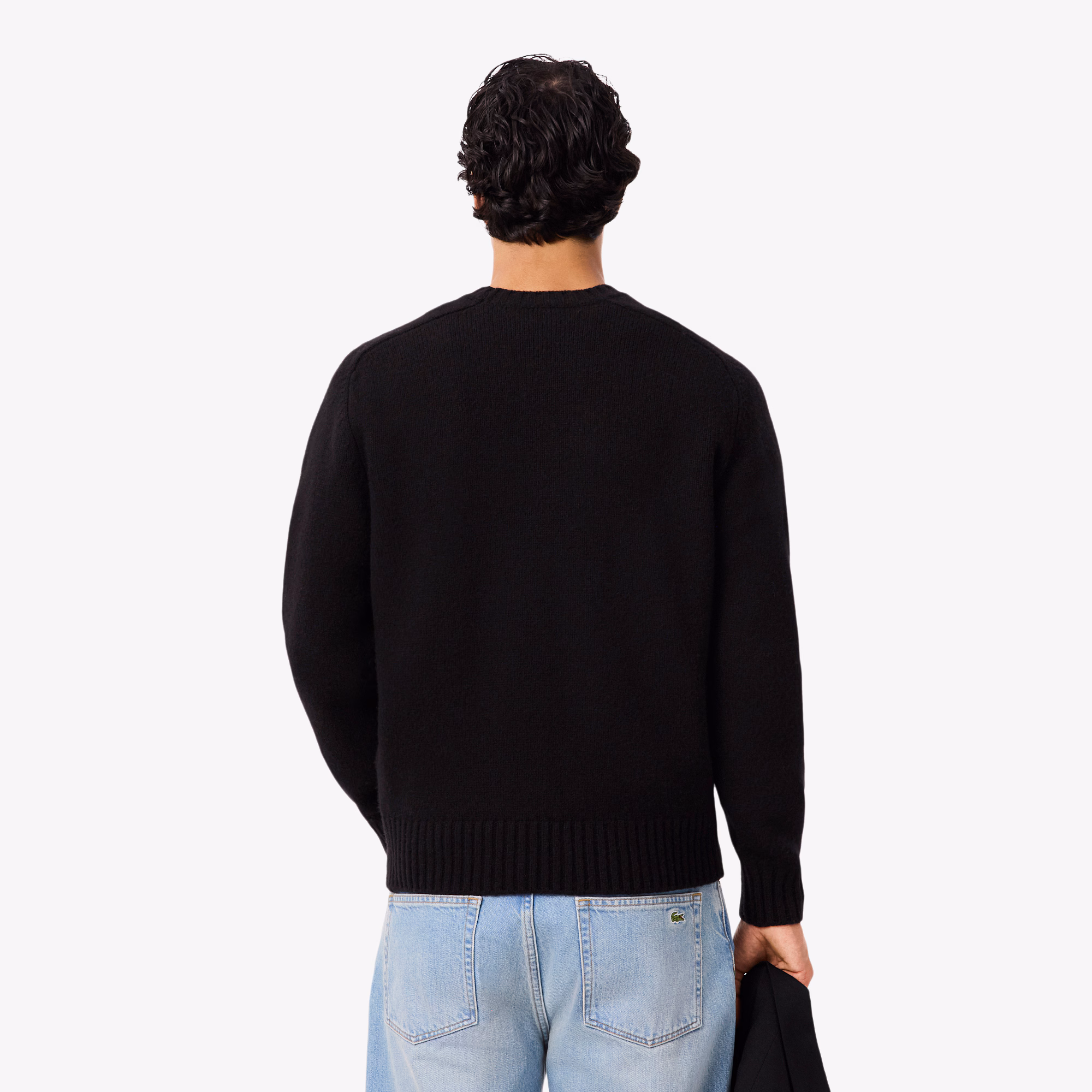 Men's Intarsia Branded Wool Sweater