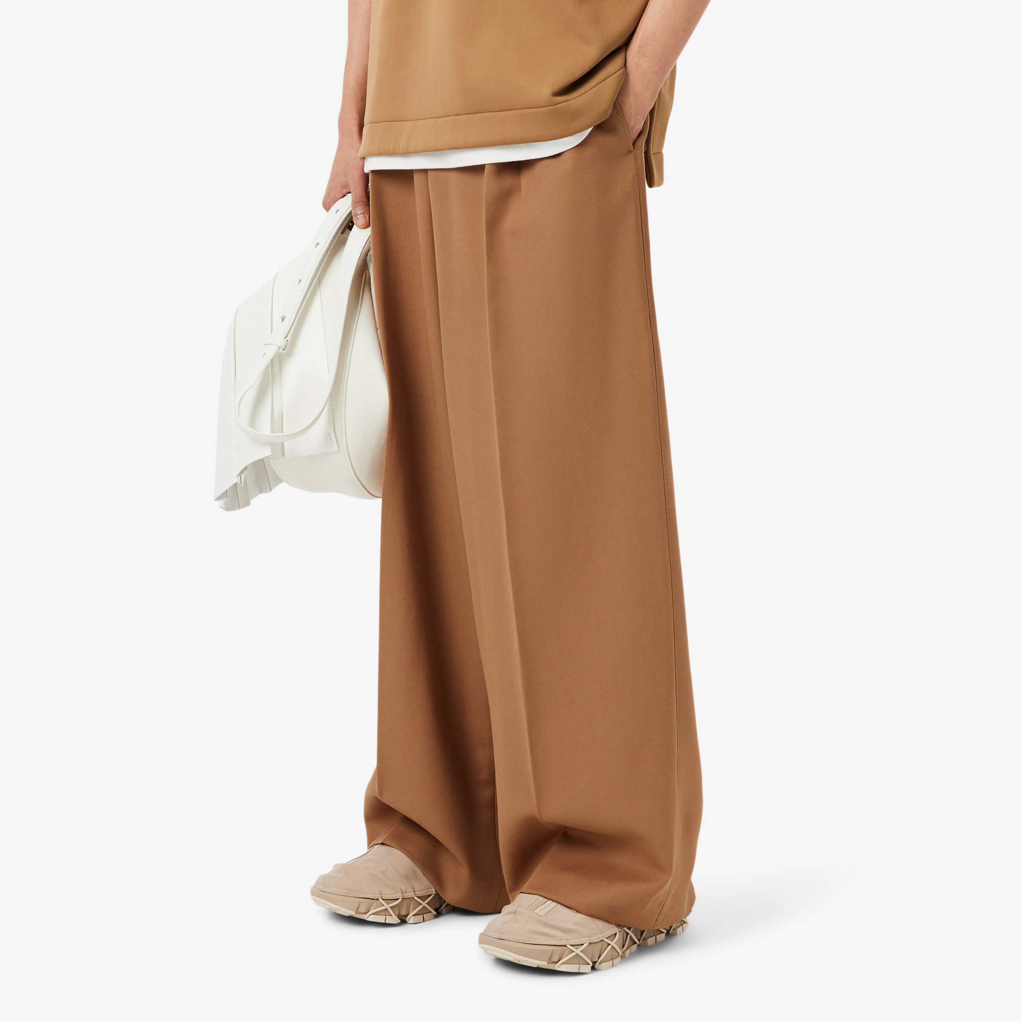 Runway Wide Fit Tailored Wool Pants