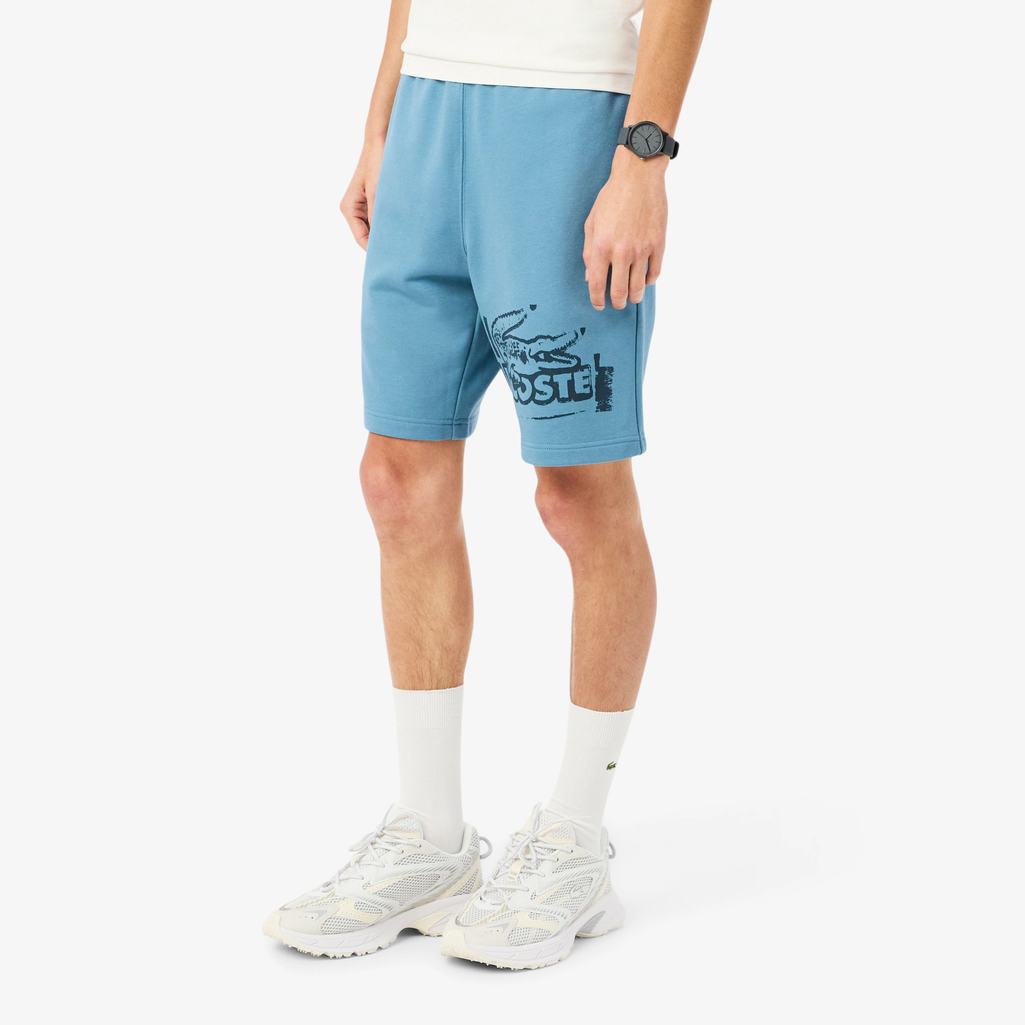 Men's Graphic Print Cotton Fleece Shorts
