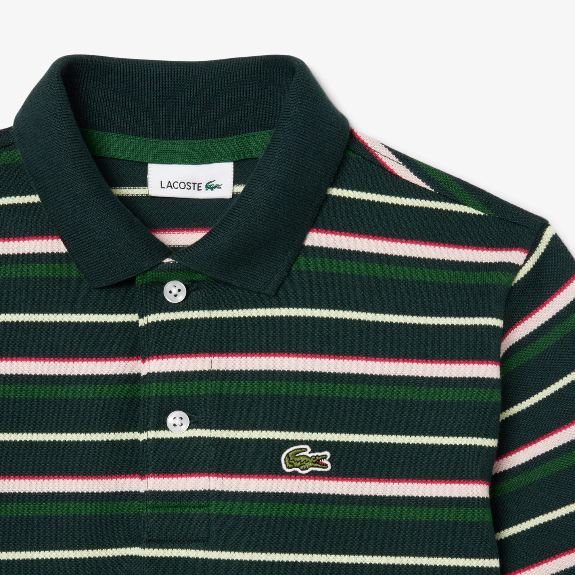 Boys' Contrast Stripe Petit Piqué Polo