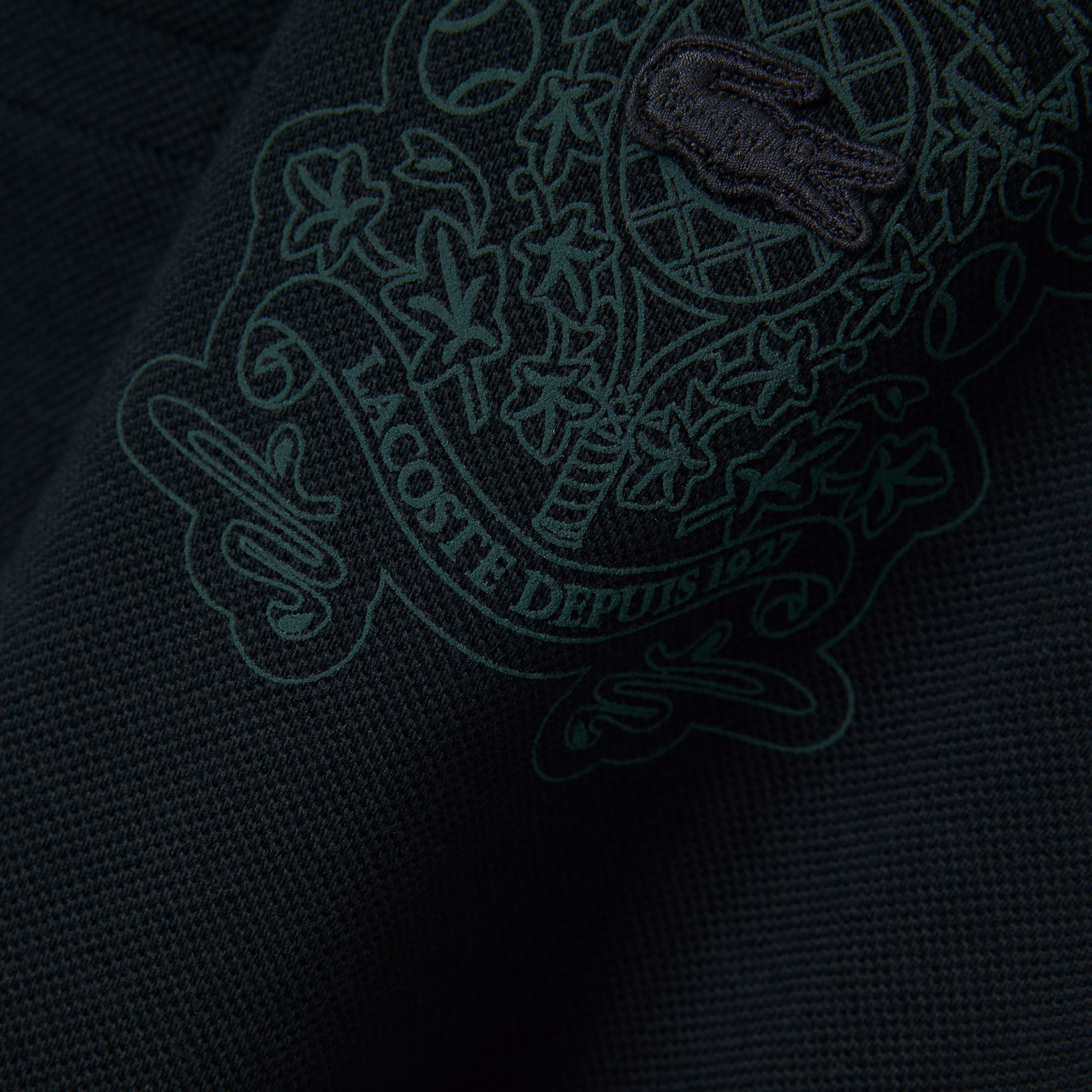 Runway Loose Fit Shield Piqué Polo Shirt