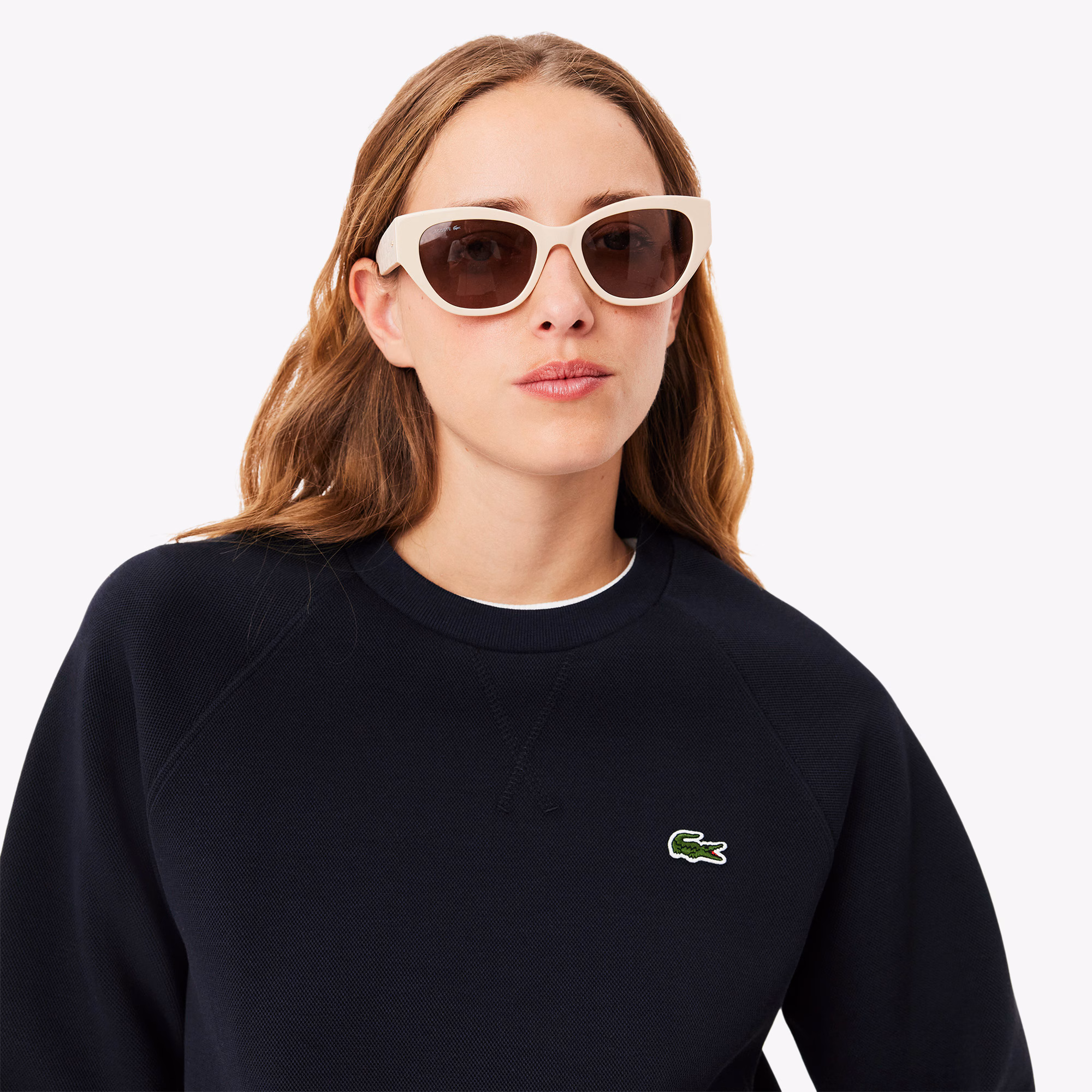 Women's Crew Neck Piqué Sweatshirt