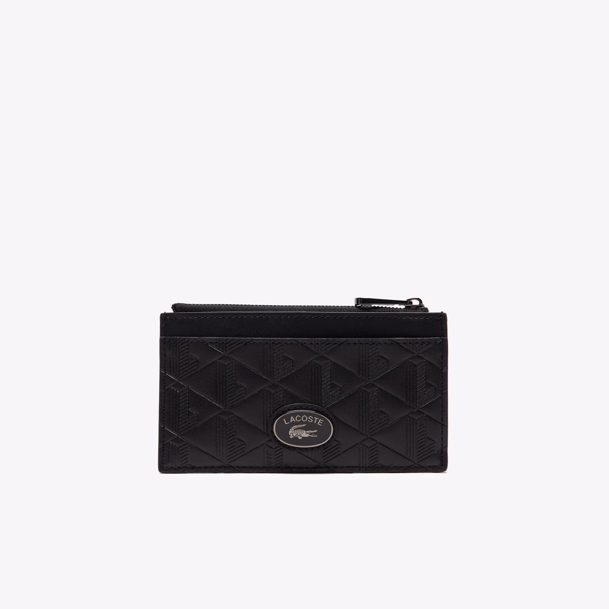 Monogram Leather Zip Card Holder