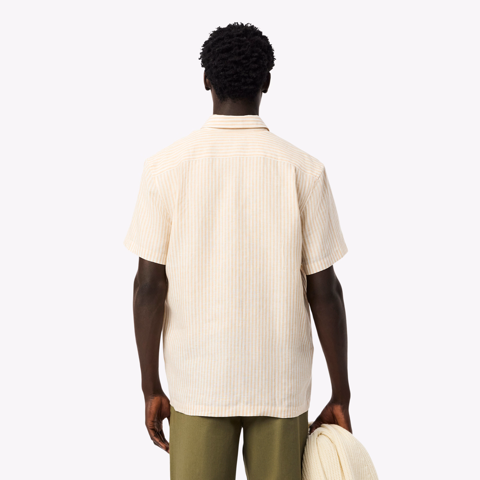 Men's Regular Fit Short Sleeve Linen Shirt