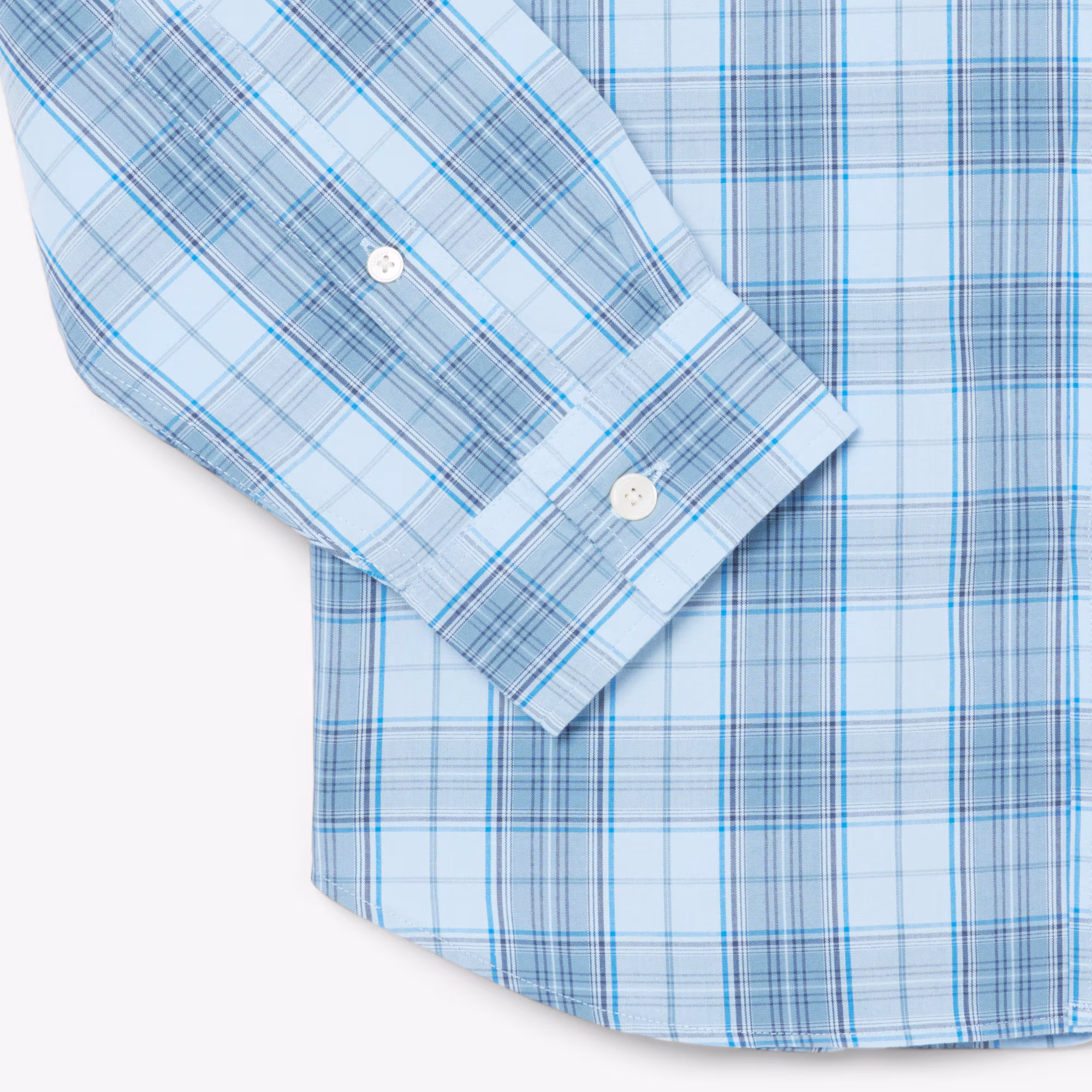 Men's Slim Fit Stretch Plaid Shirt