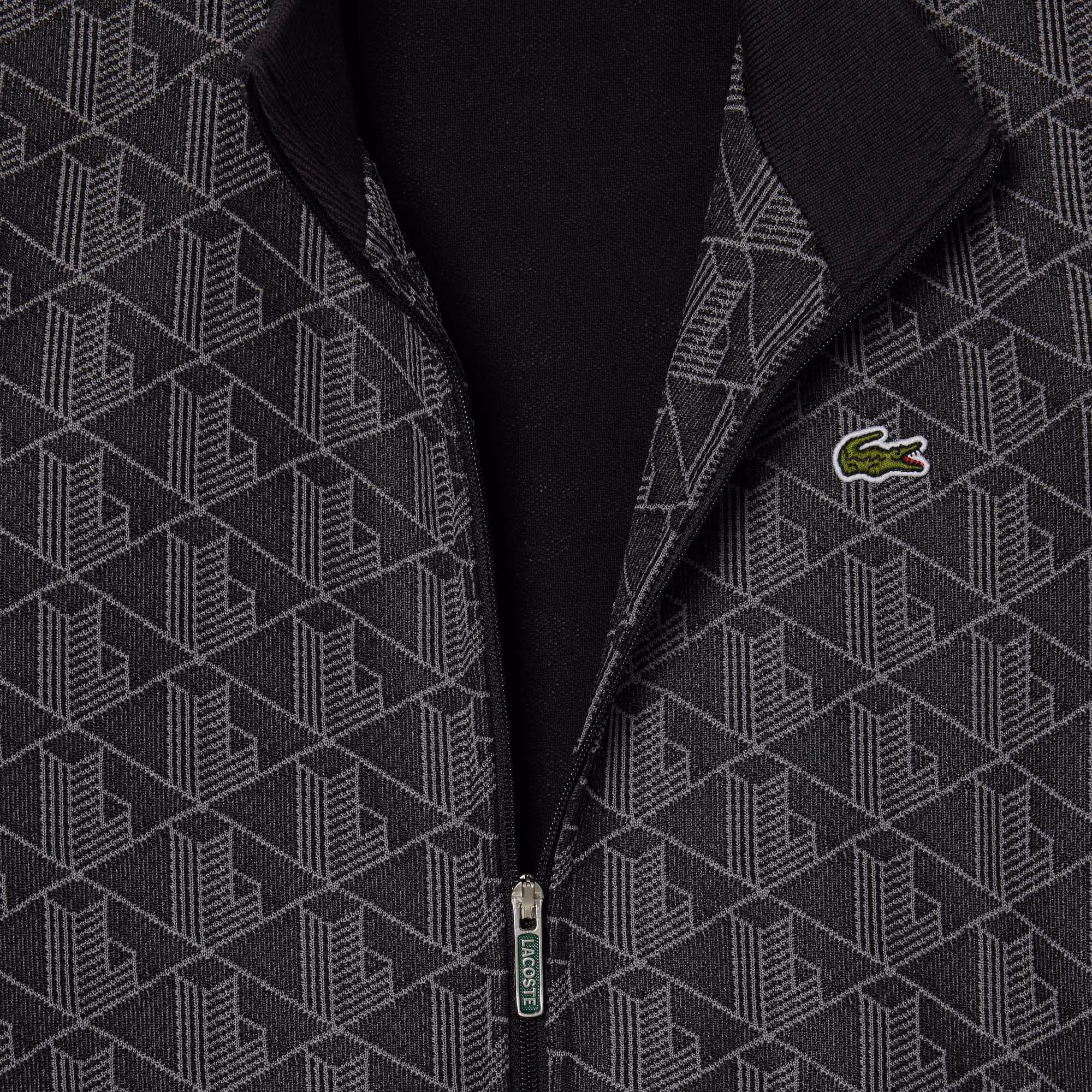 Kids' High-Neck Zip-Up Paris Monogram Sweatshirt