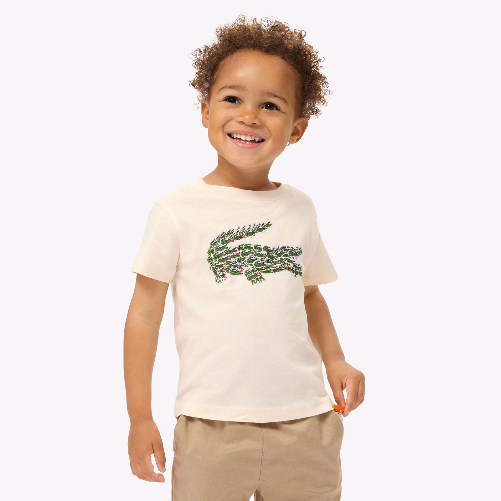 Boys' Crocodile Print Cotton T-Shirt