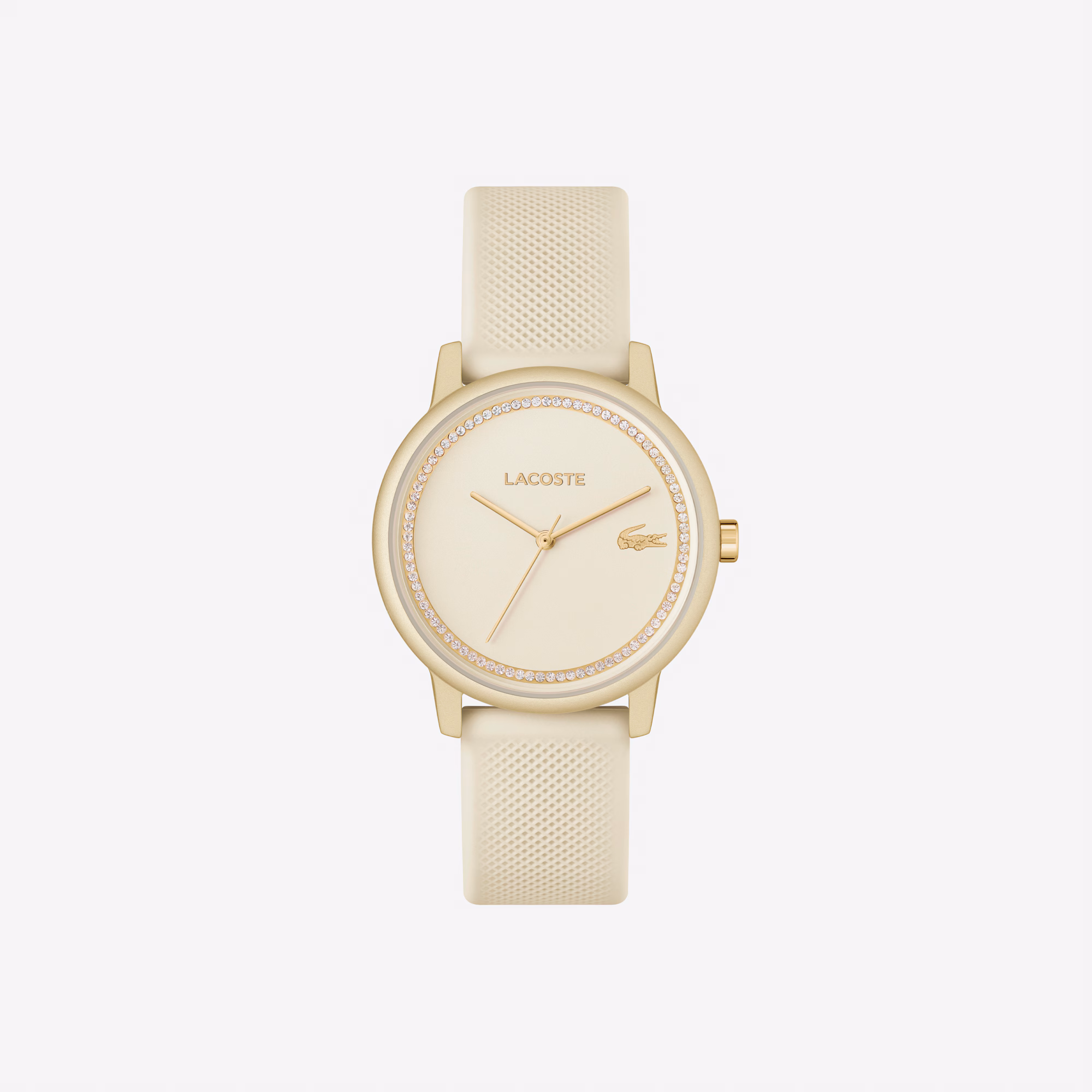 Women's Lacoste.12.12 Go 3 Hands Champagne Silicone Watch