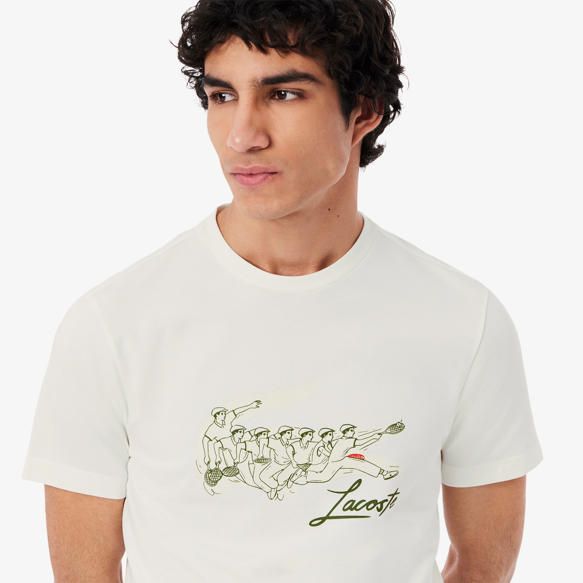 Men's René Lacoste Print Tennis Heritage T-Shirt