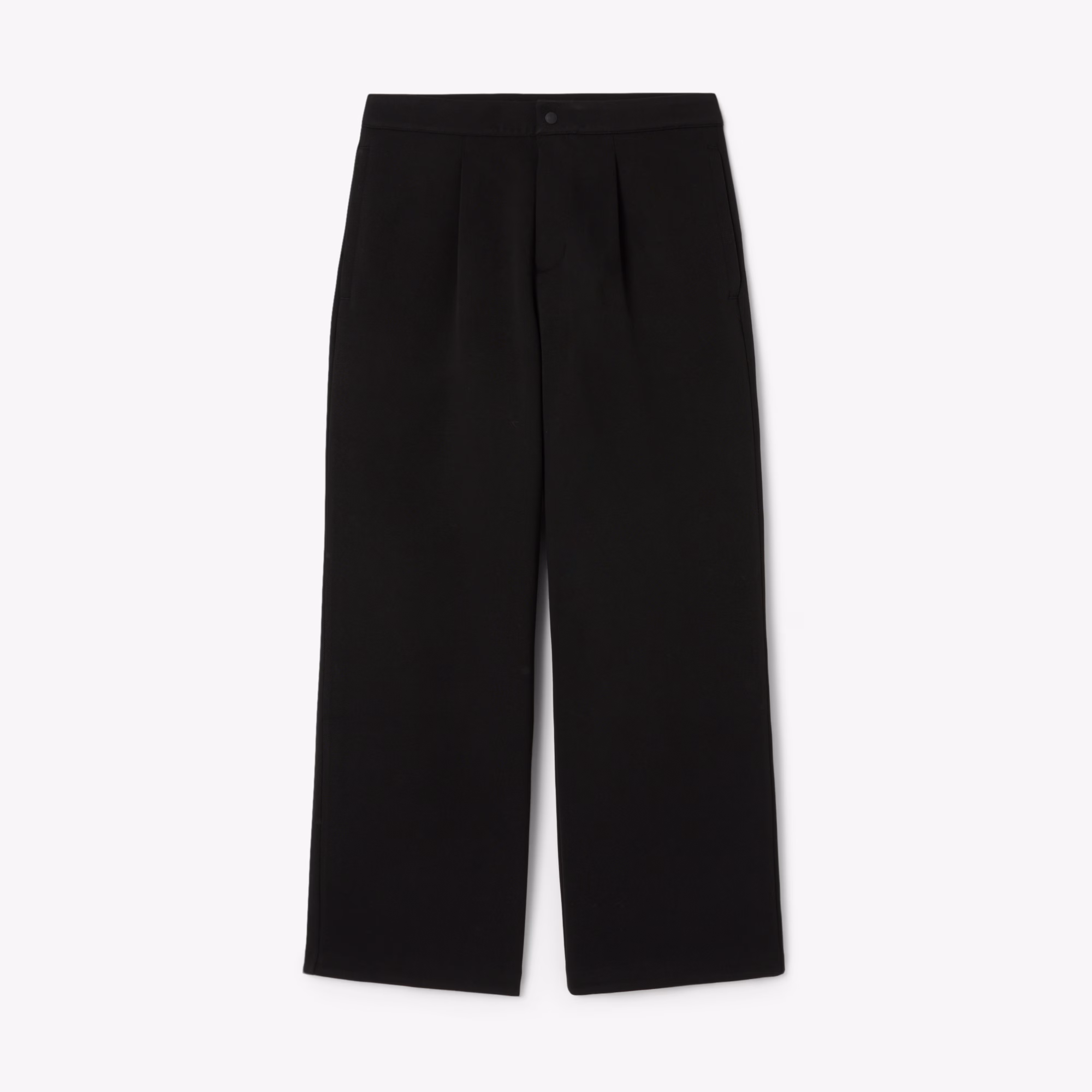Men's Loose Fit Piqué Pleated Pants