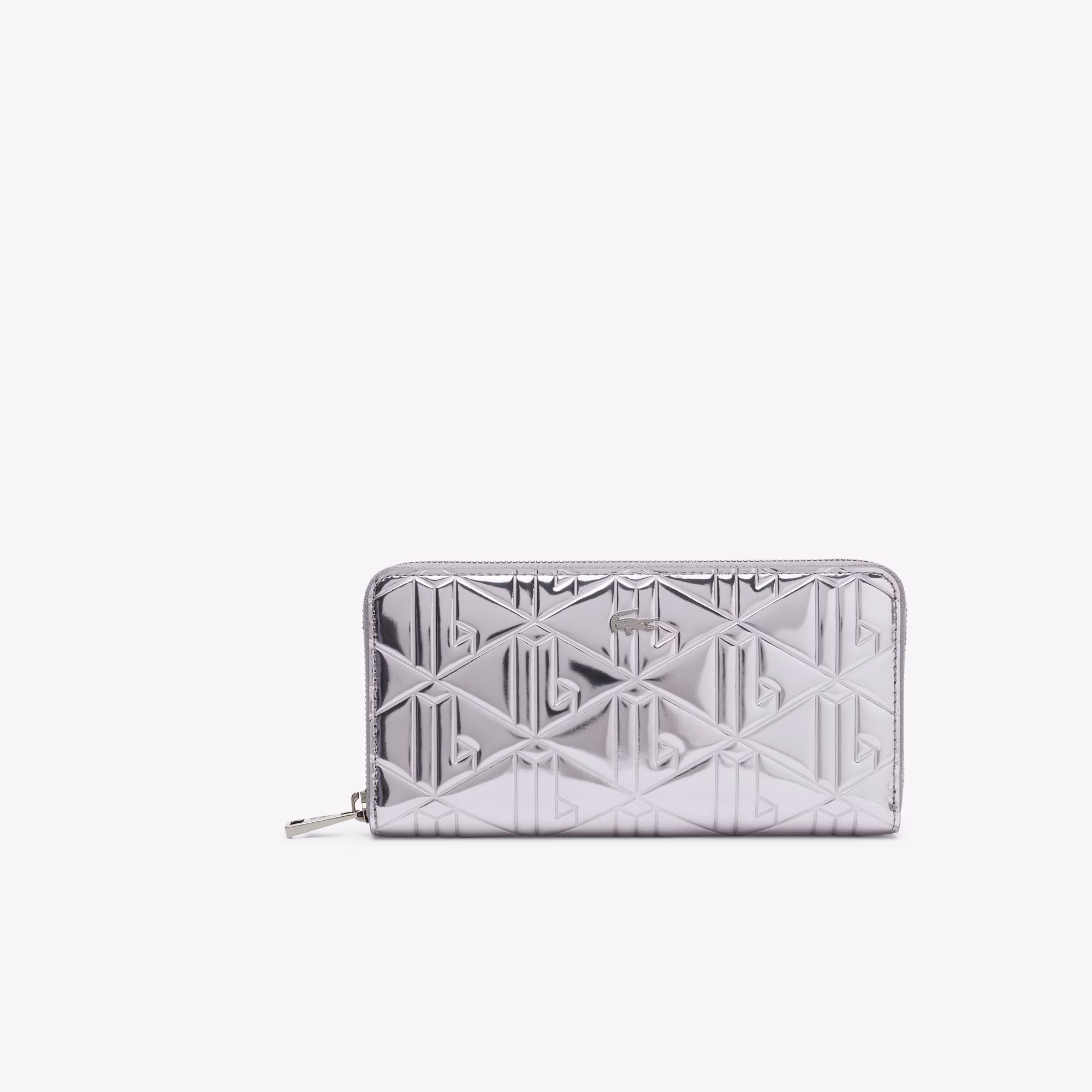 Large Zip-Up Metallic Billfold