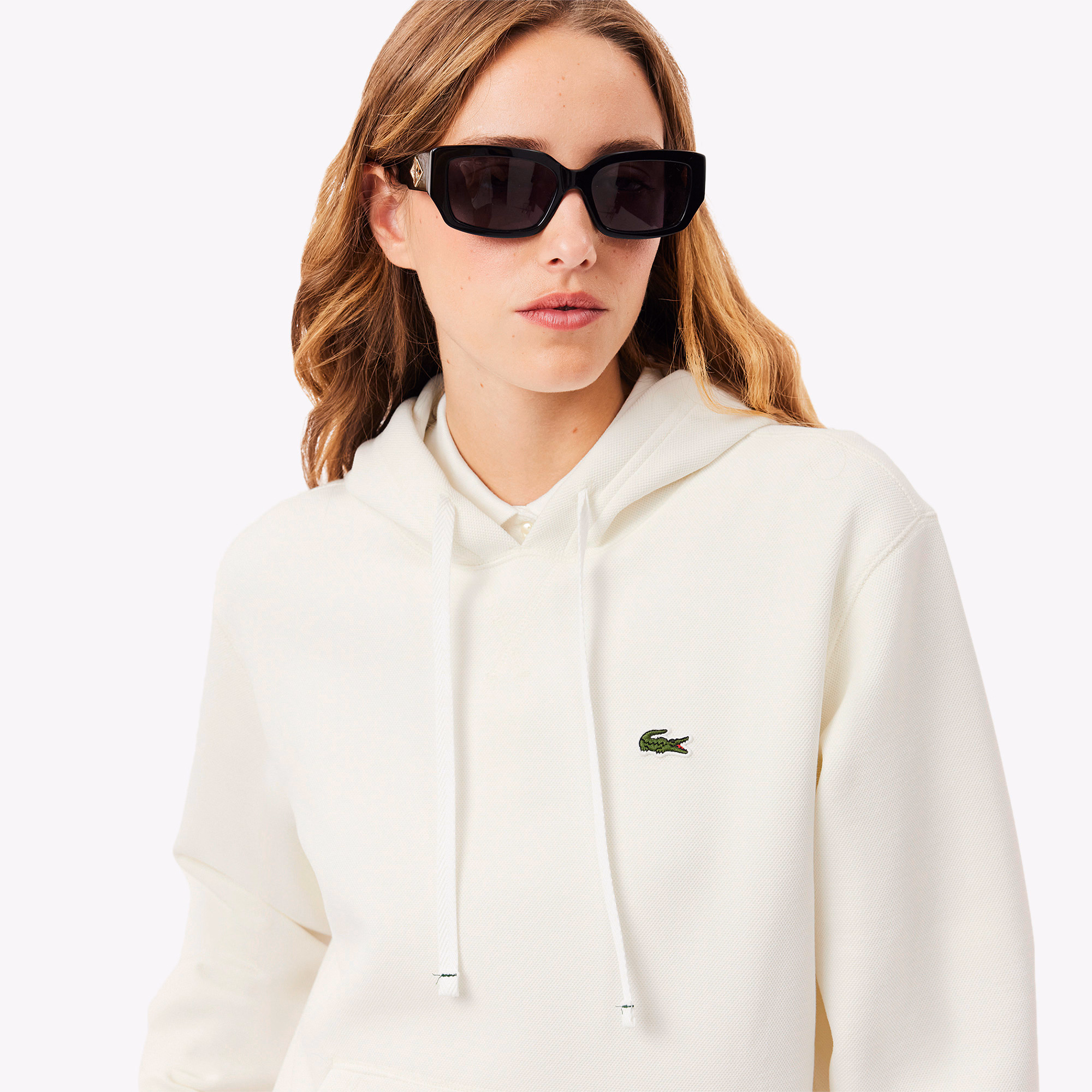 Women's Relaxed Fit Piqué Hoodie