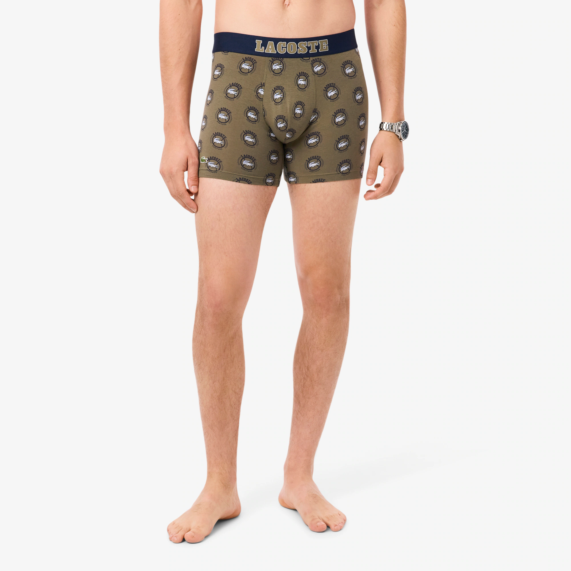 Men's Printed Stretch Cotton Boxer Briefs