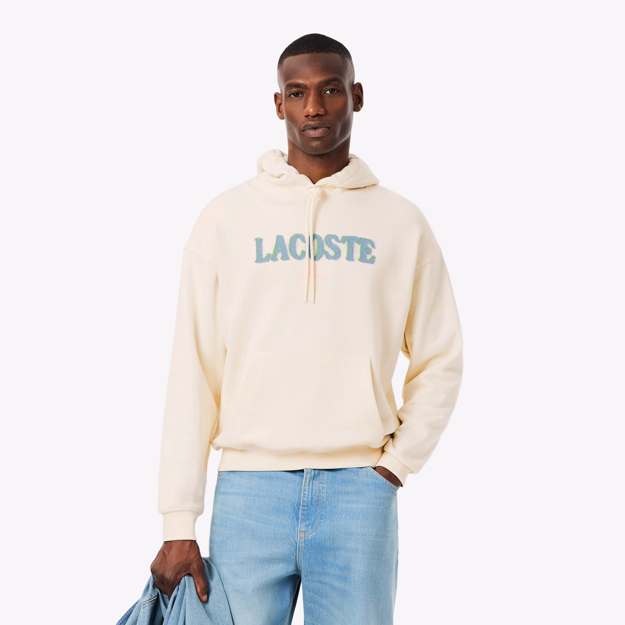 Men's Loose Fit Embroidered Hoodie