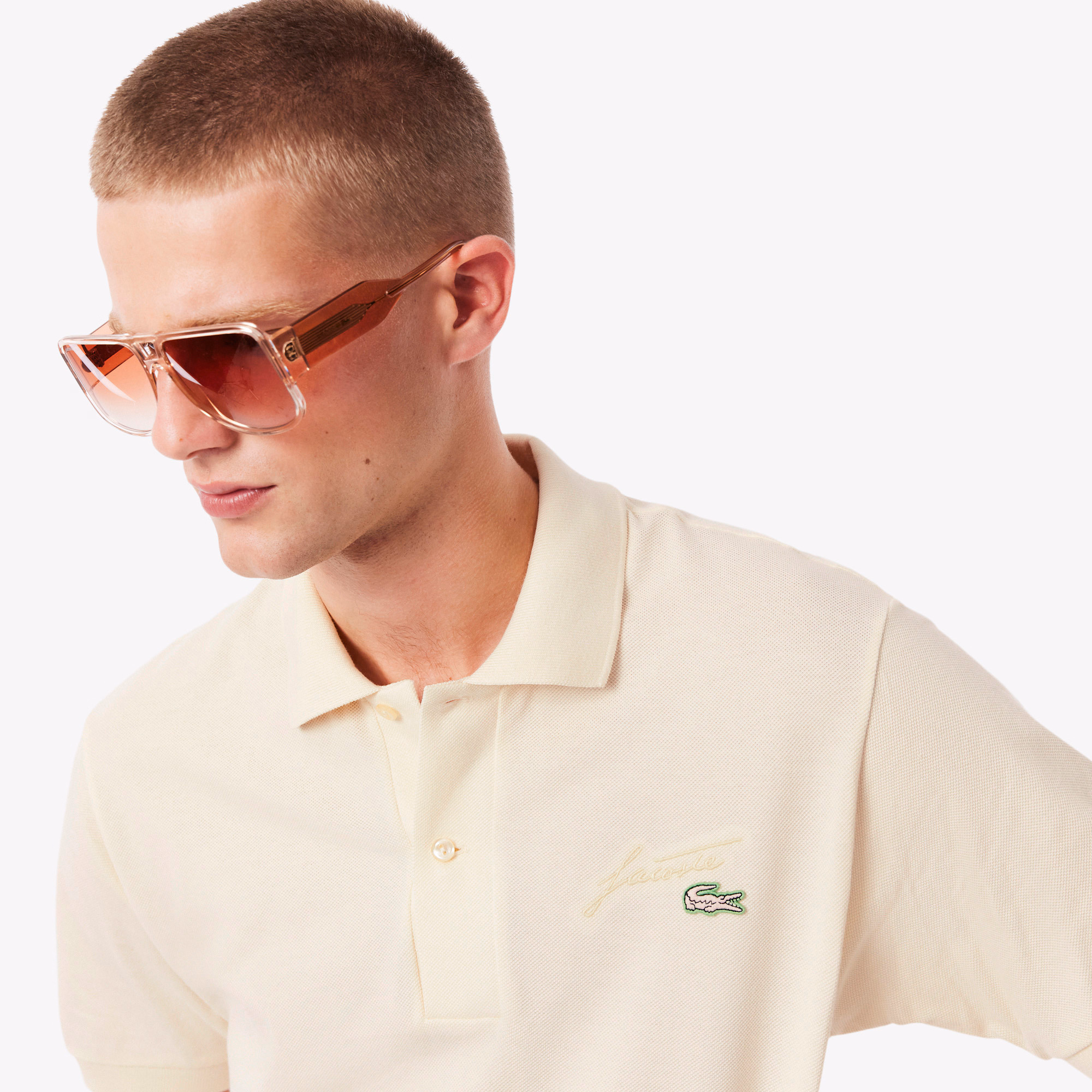 Men's Classic Fit Embroidery Detail Piqué Polo