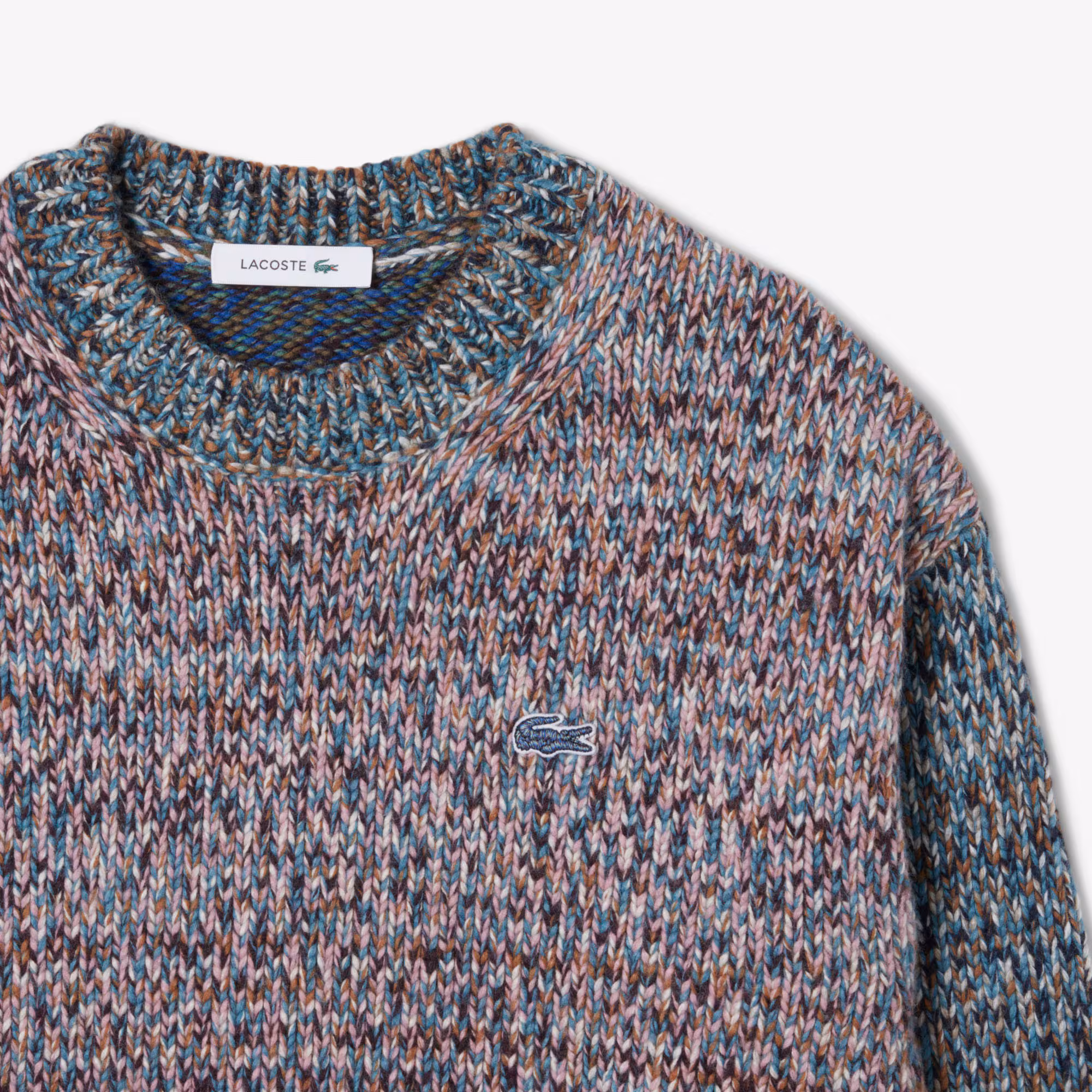 Women's High-Neck Wool Blend Cable Knit Sweater