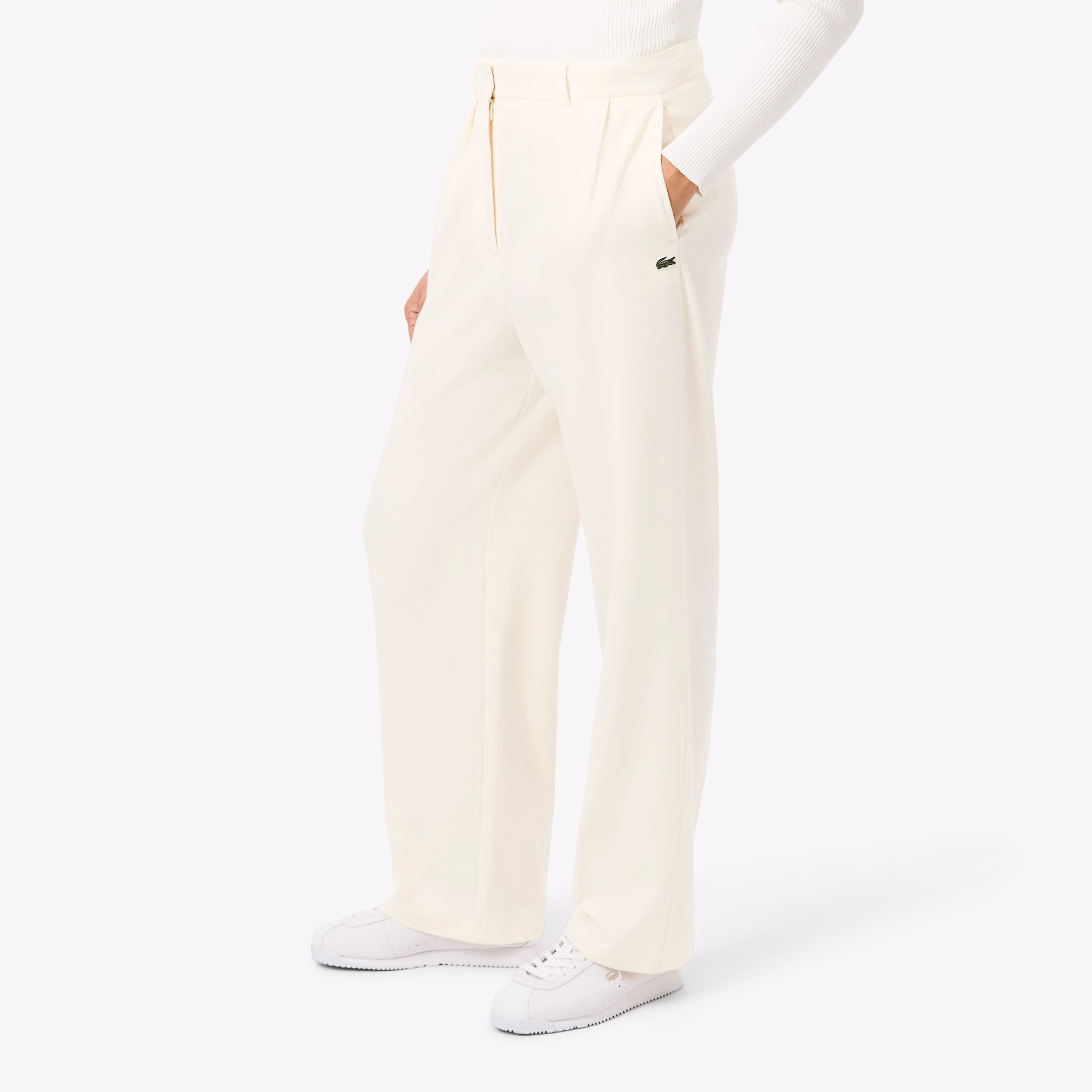 Women's Oversized Pleated Flannel Pants