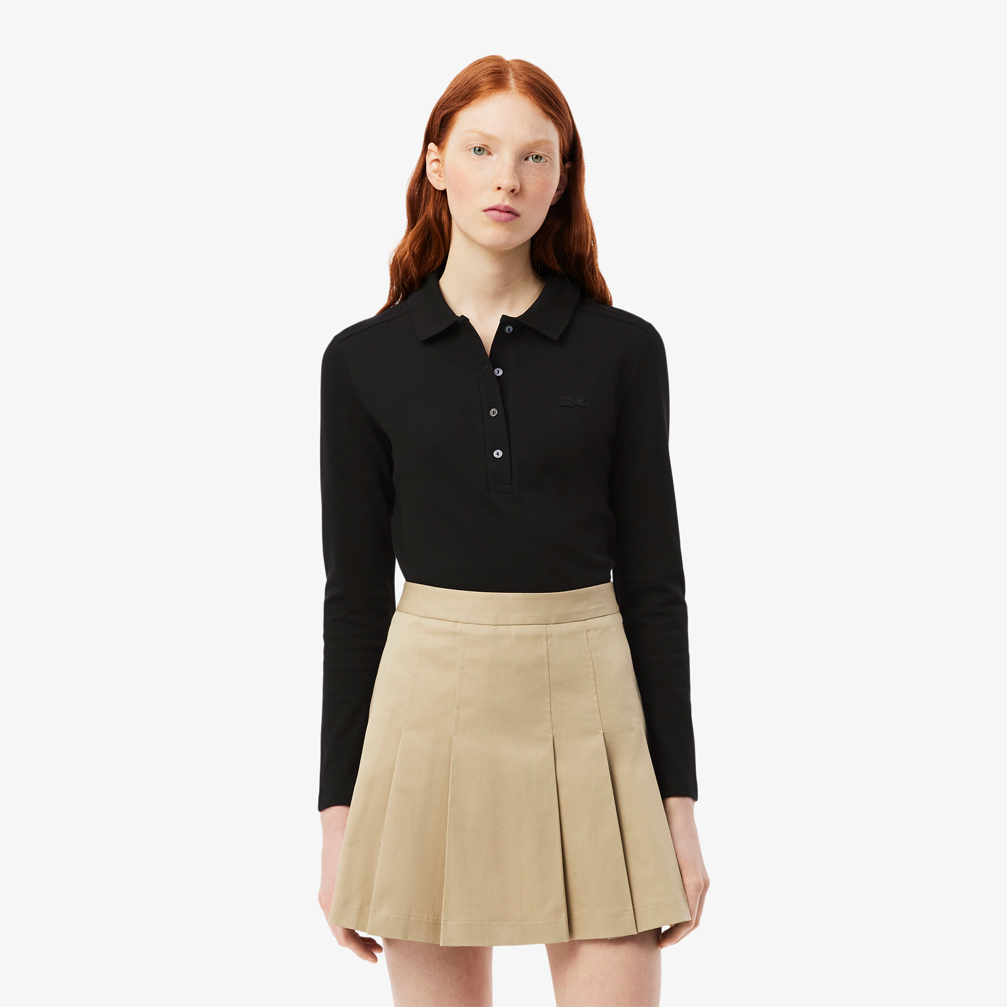 Women's Slim Fit L.12.D Stretch Mini Piqué Polo