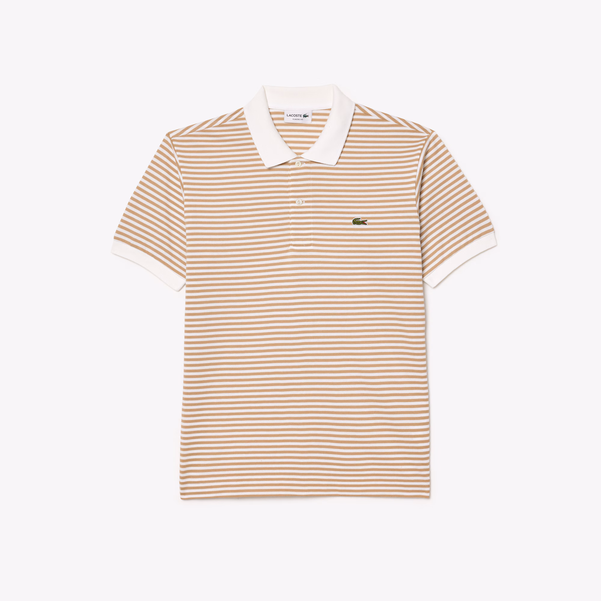 Men's Classic Fit L.12.12 Striped Petit Piqué Polo