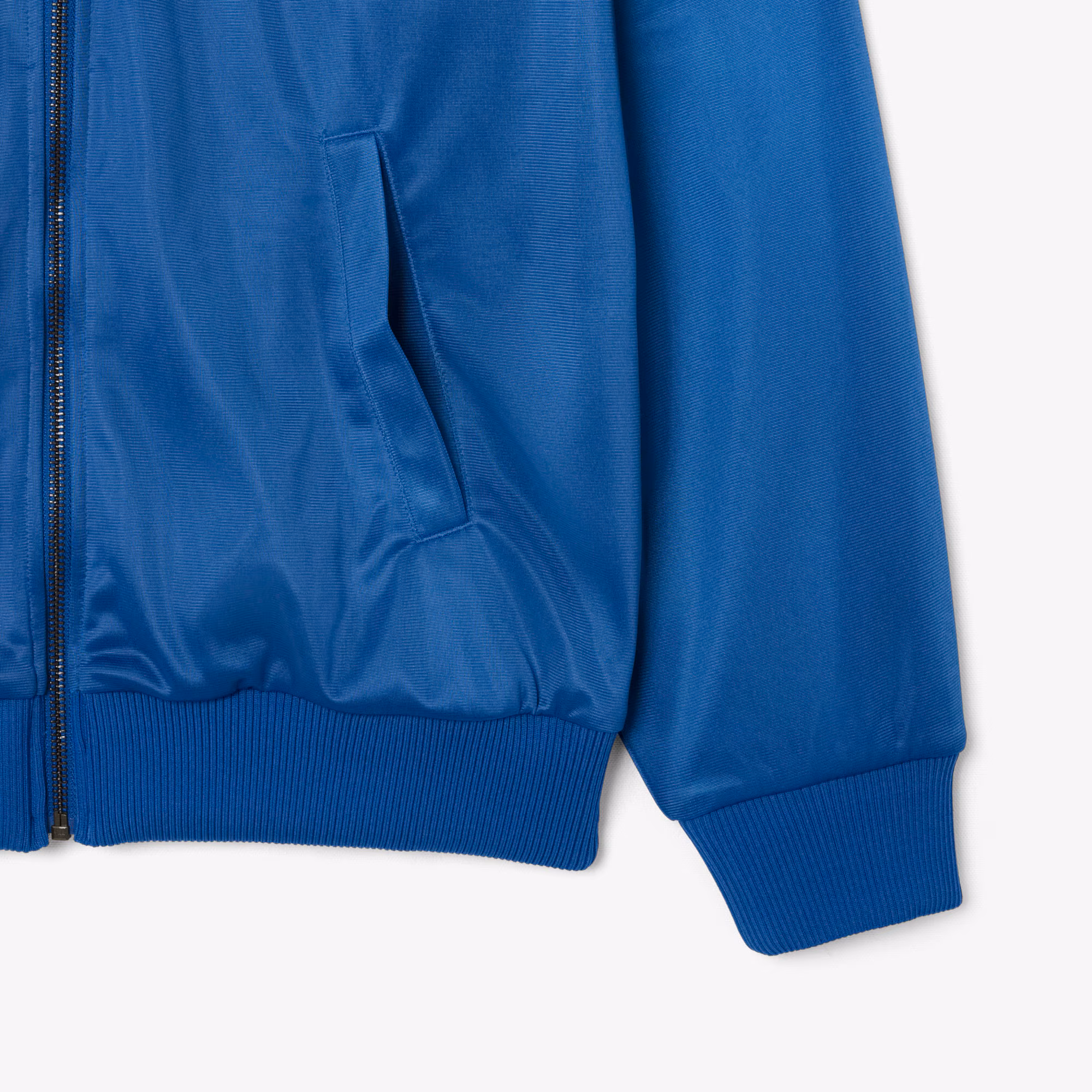 Women's Oversized Pointelle Stripe Satin Sweatshirt